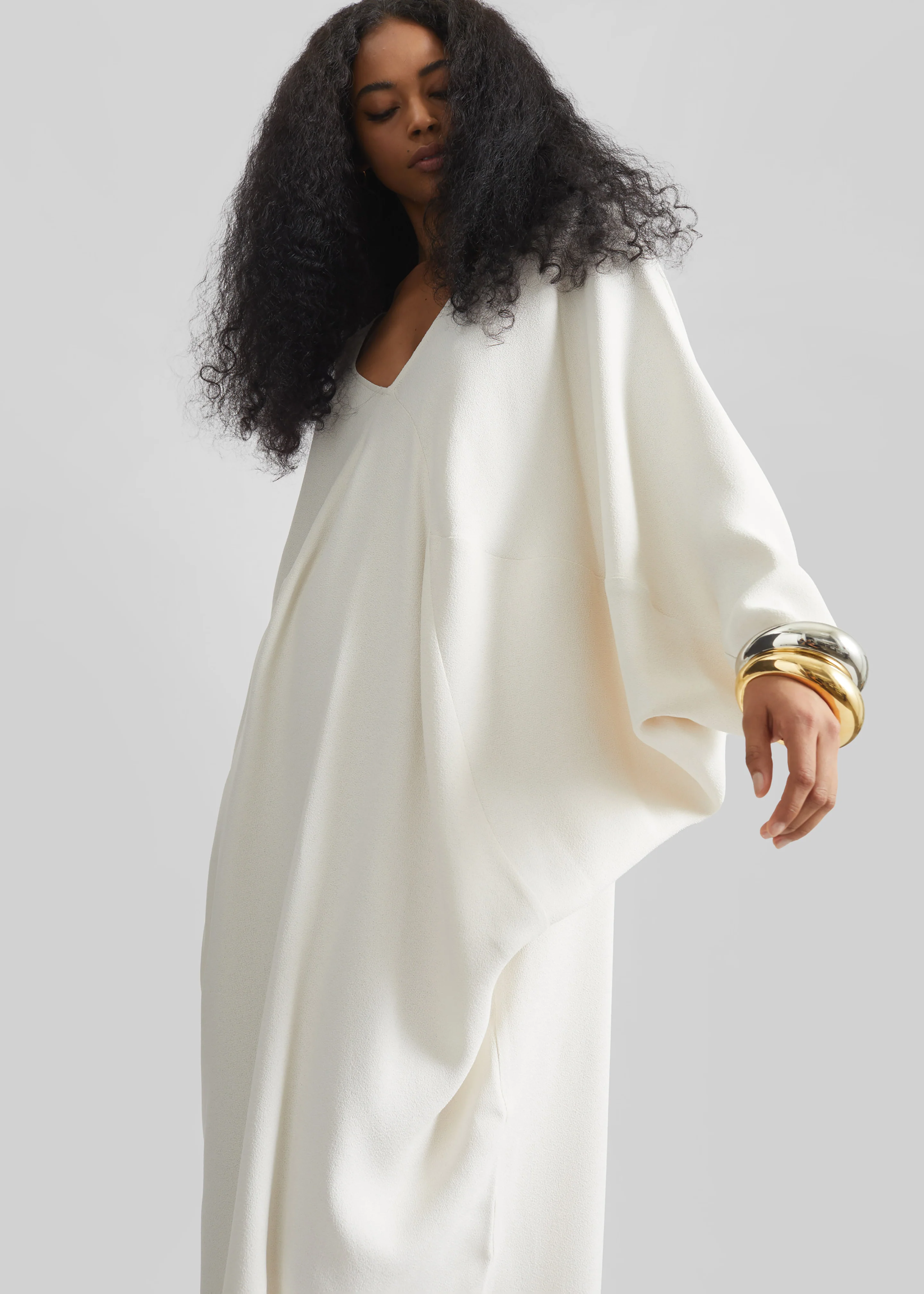 Lilia Kaftan Dress - Ivory