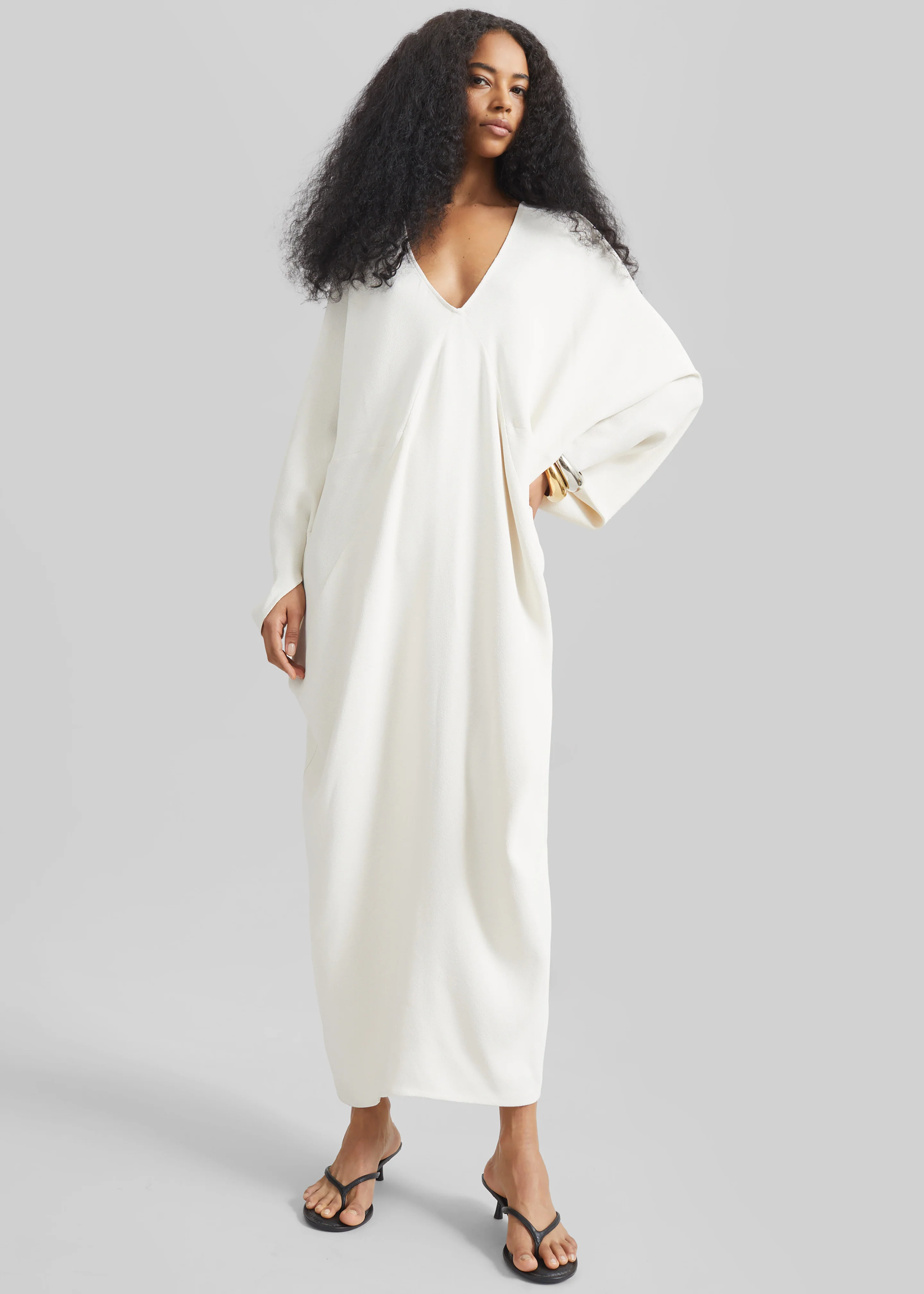 Lilia Kaftan Dress - Ivory - Image 4