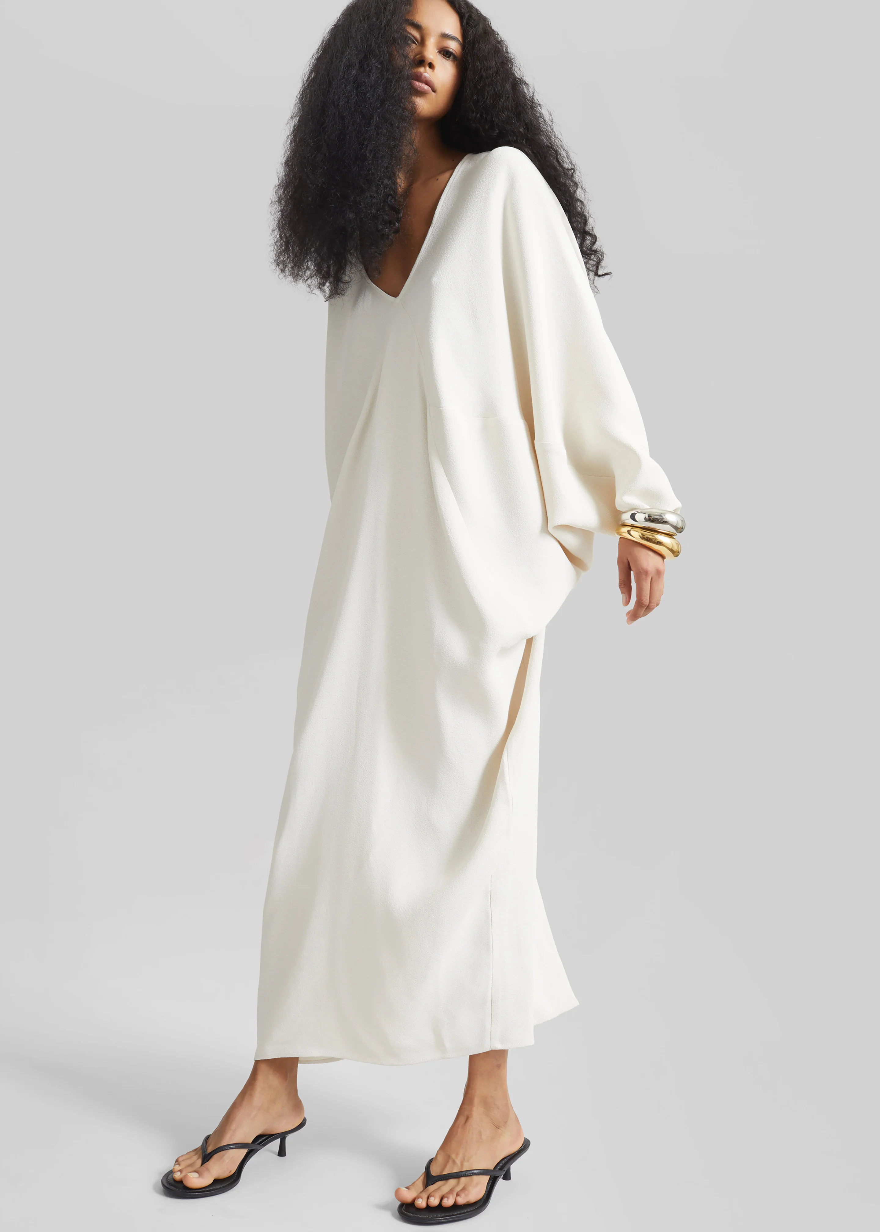 Lilia Kaftan Dress - Ivory - Image 5