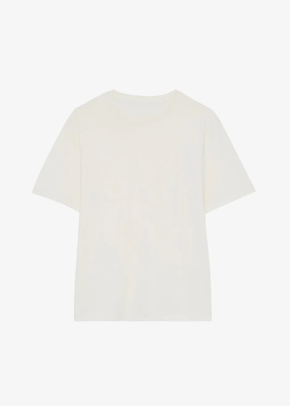 Lilou Simple Tee - Beige - Image 8