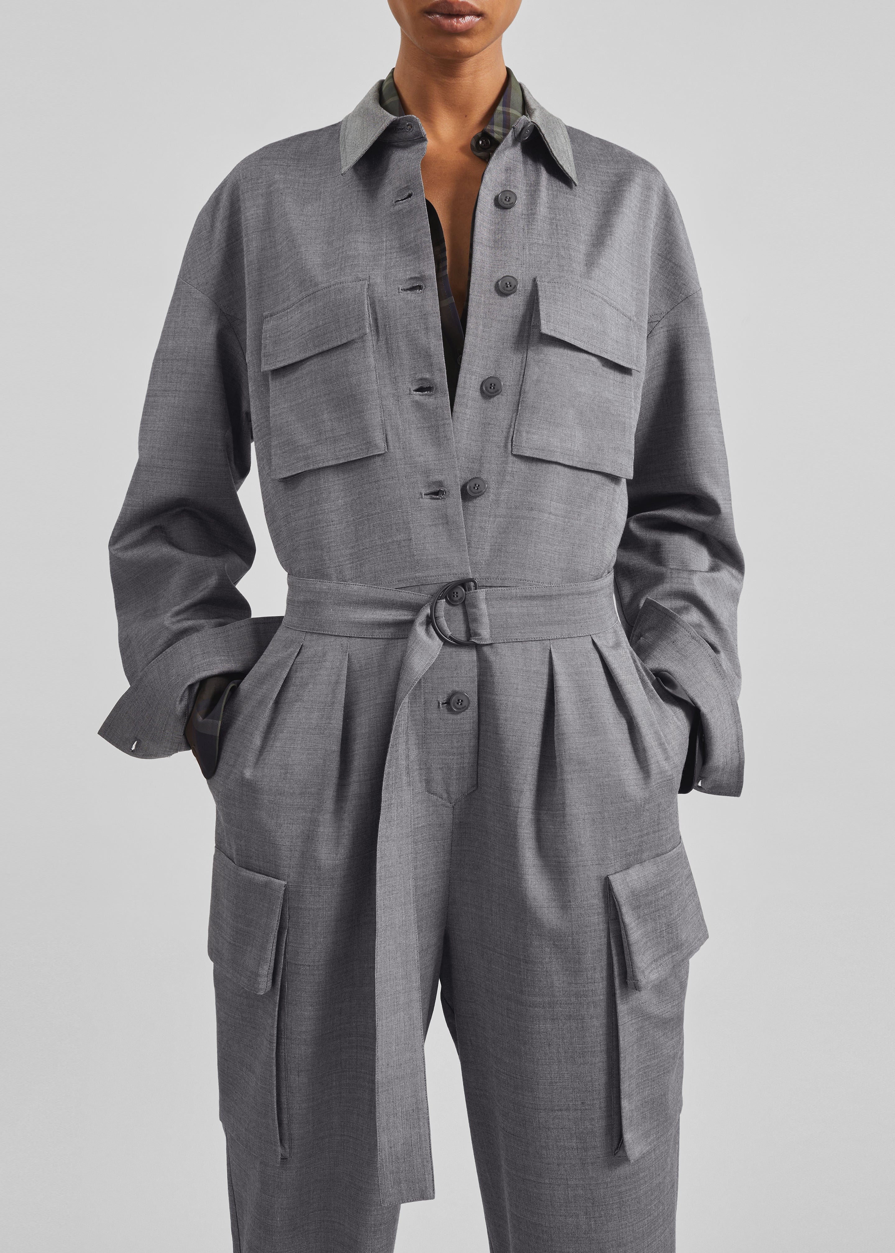 Linda Jumpsuit - Grey Melange - Image 3
