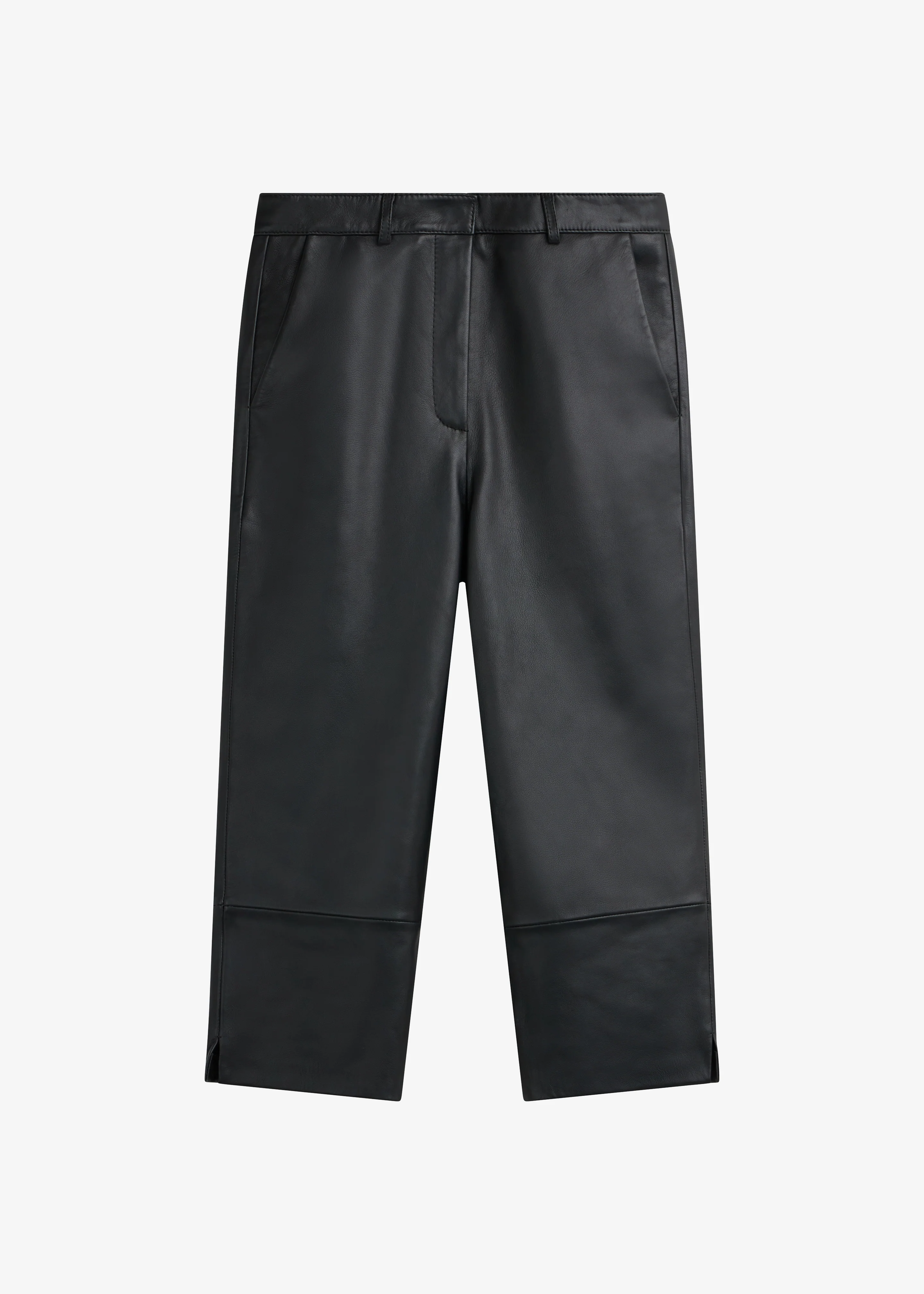 Lior Leather Capri Pants - Black - Image 10