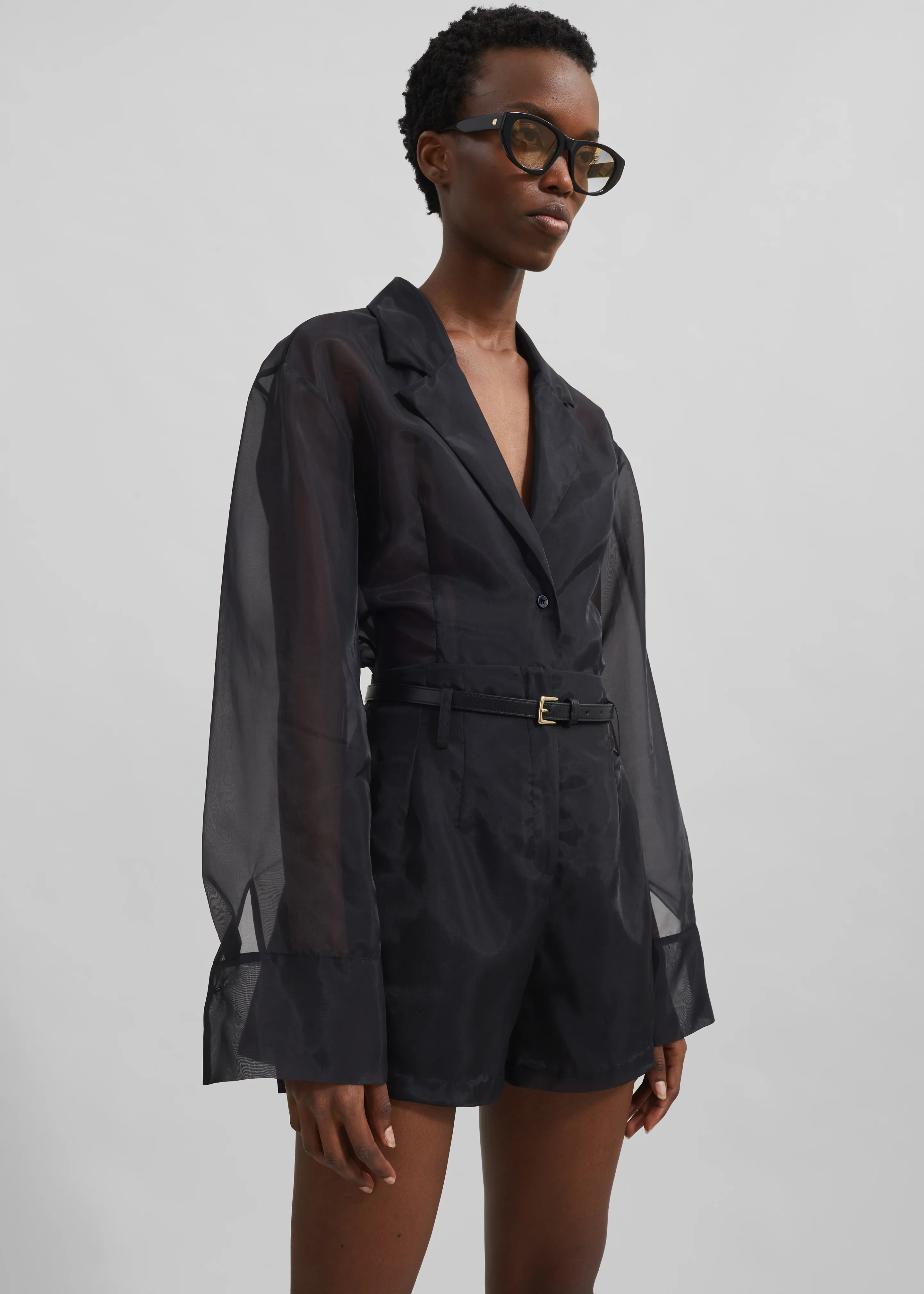 Lise Sheer Blazer - Black - Image 3
