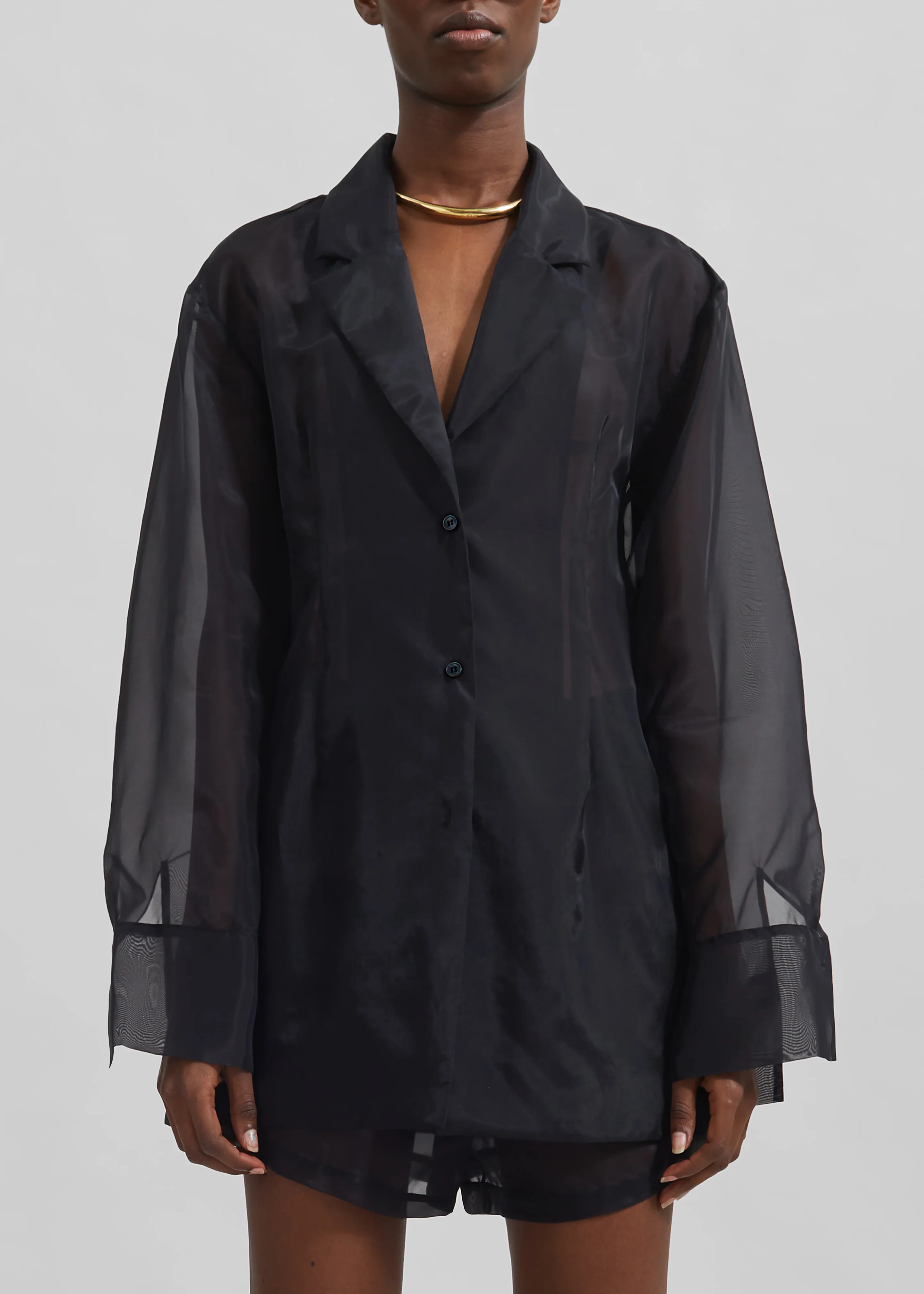 Lise Sheer Blazer - Black - Image 4