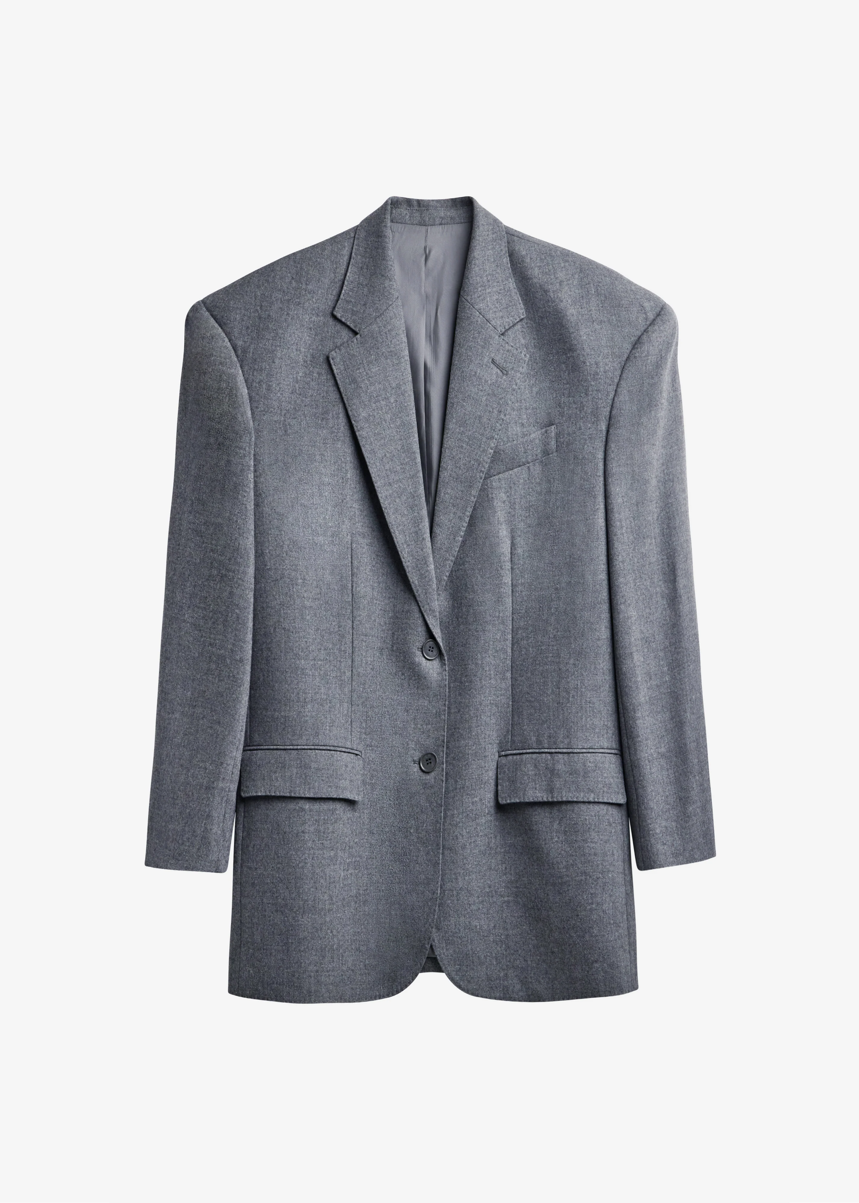 Lismore Wool Oversized Blazer - Grey - Image 10