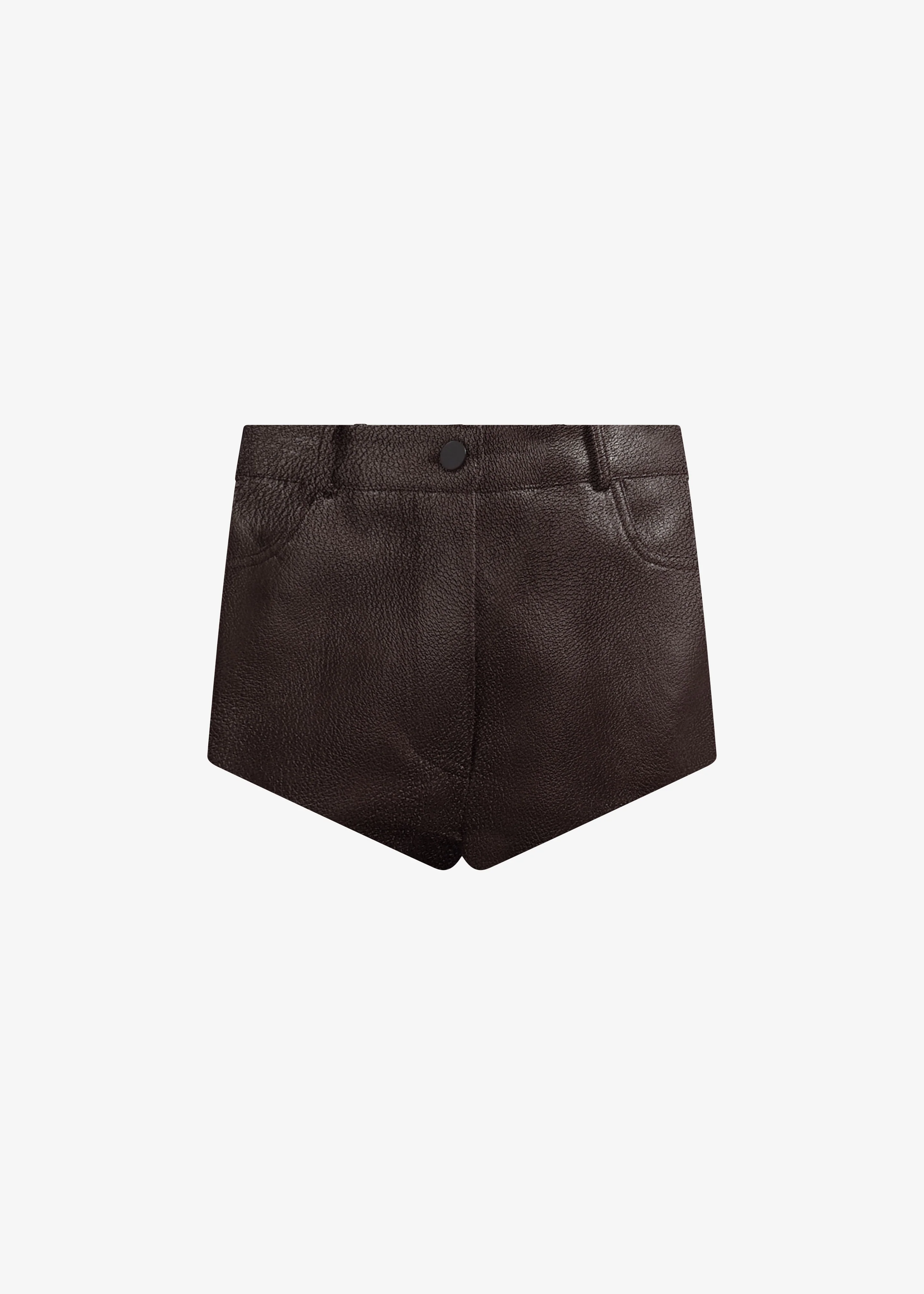 Loen Leather Hot Pants - Vintage Brown - Image 13