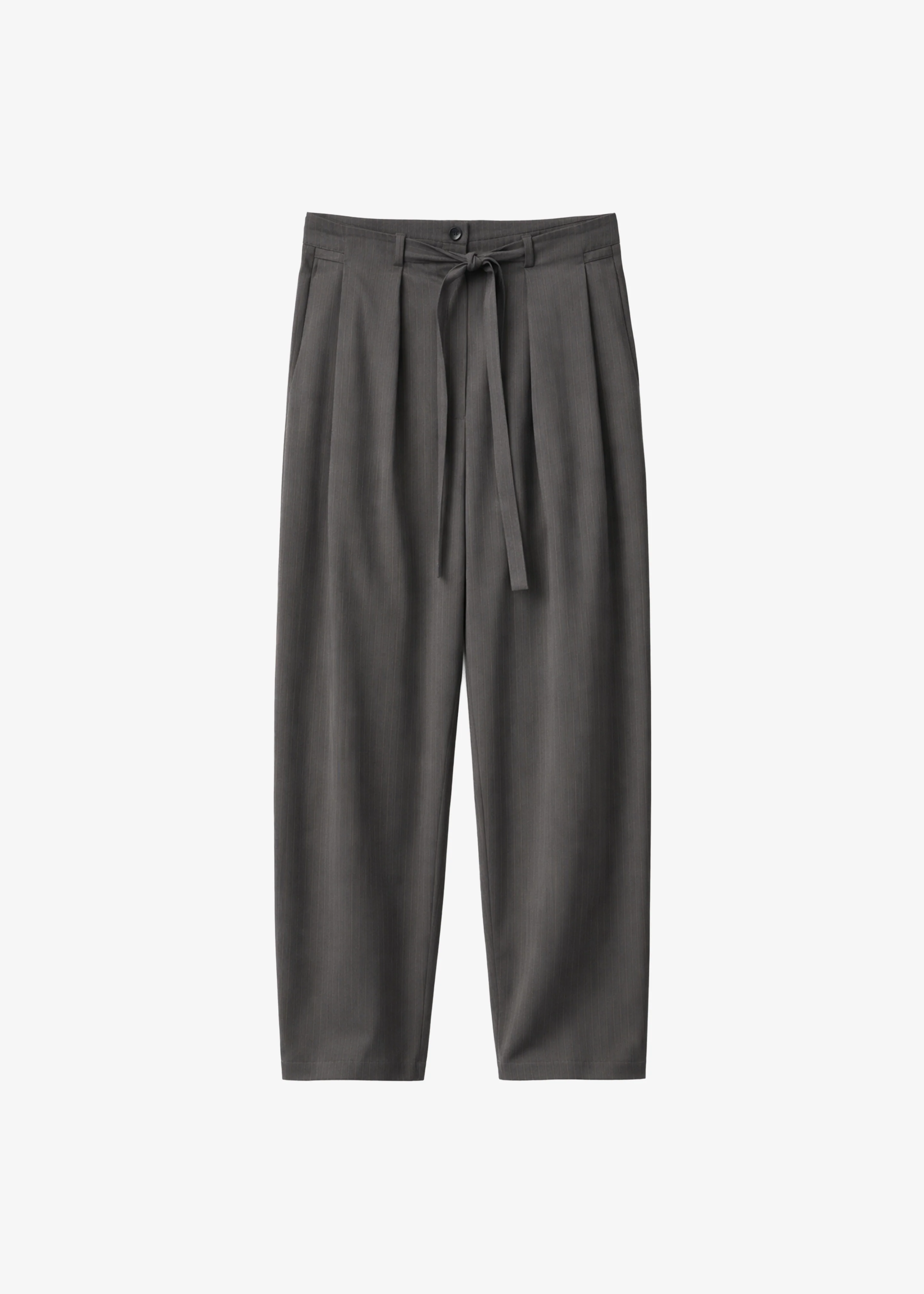 Loire Curved Pants - Charcoal Pinstripe - Image 6