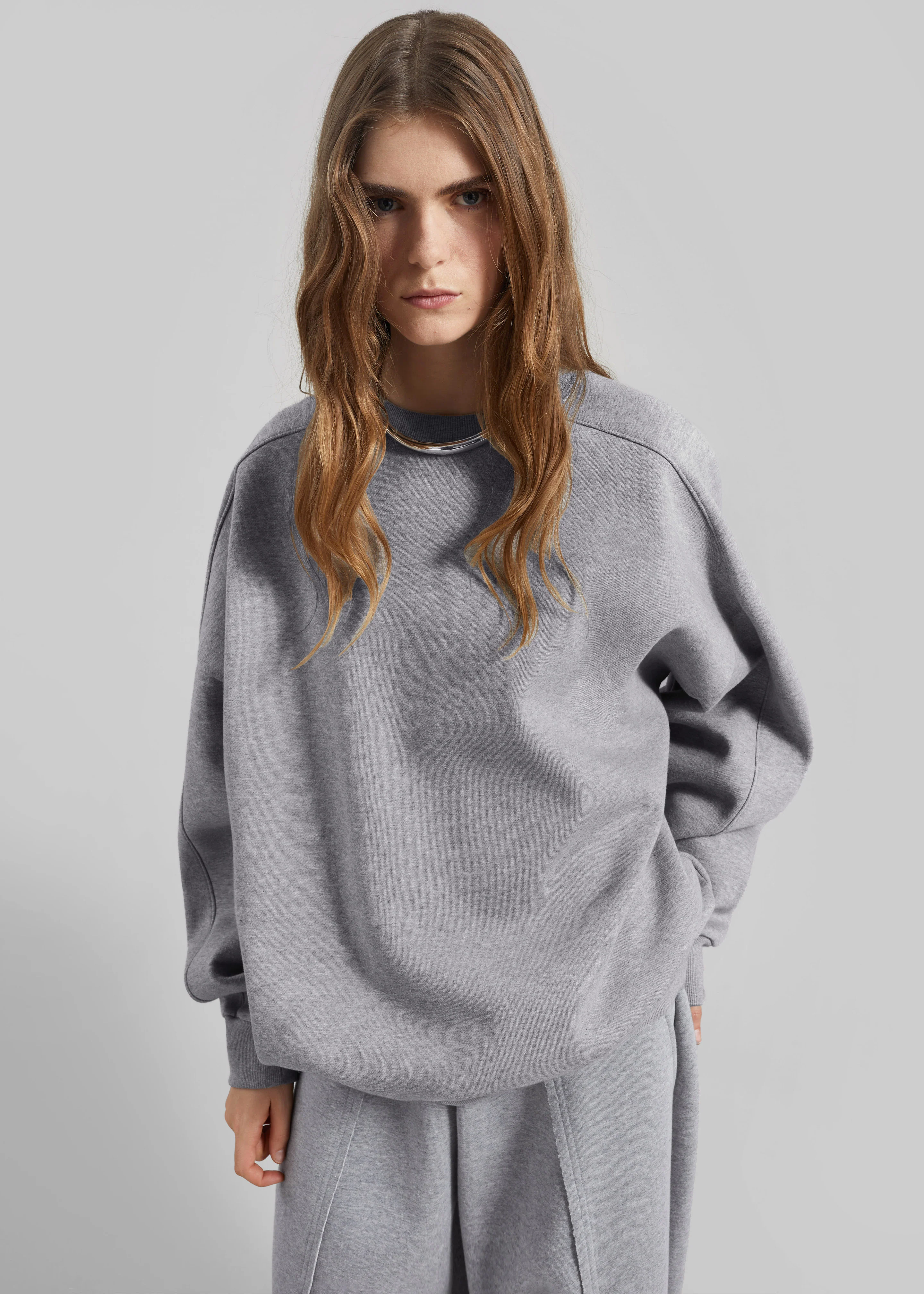 Lonay Balloon Sleeve Sweatshirt - Grey - Image 5