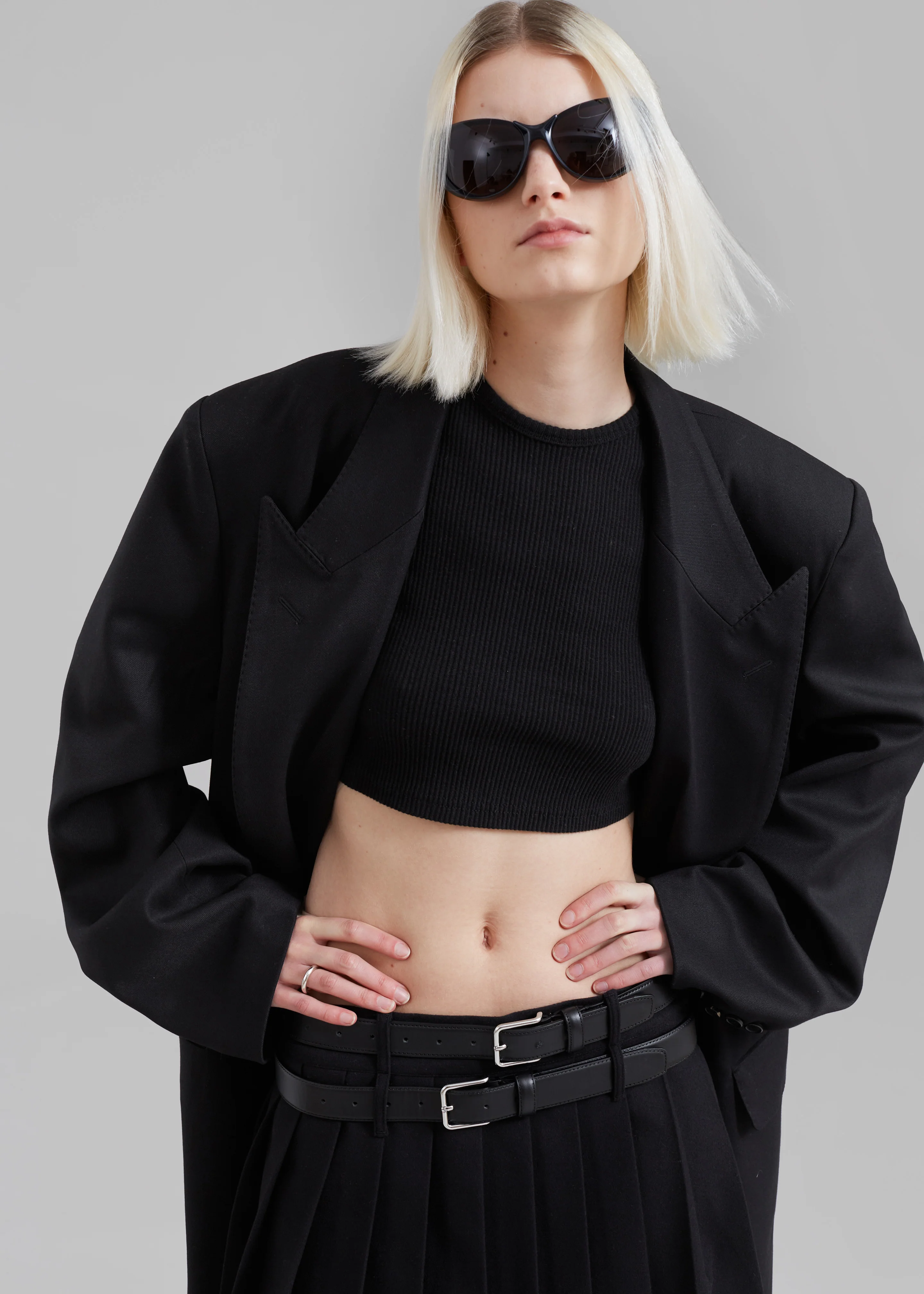 London Double Breasted Coat - Black - Image 8