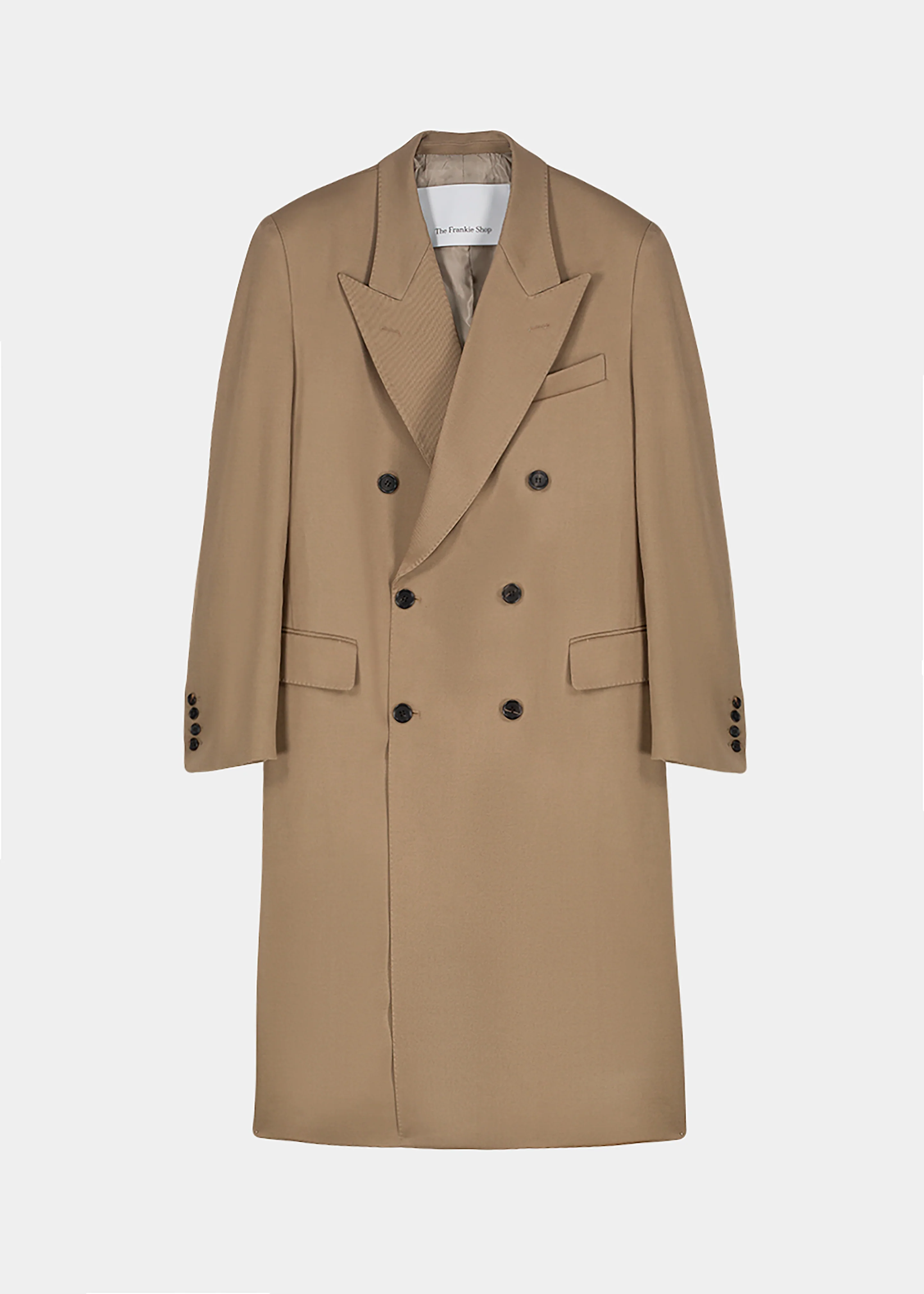 London Double Breasted Coat - Taupe - Image 12