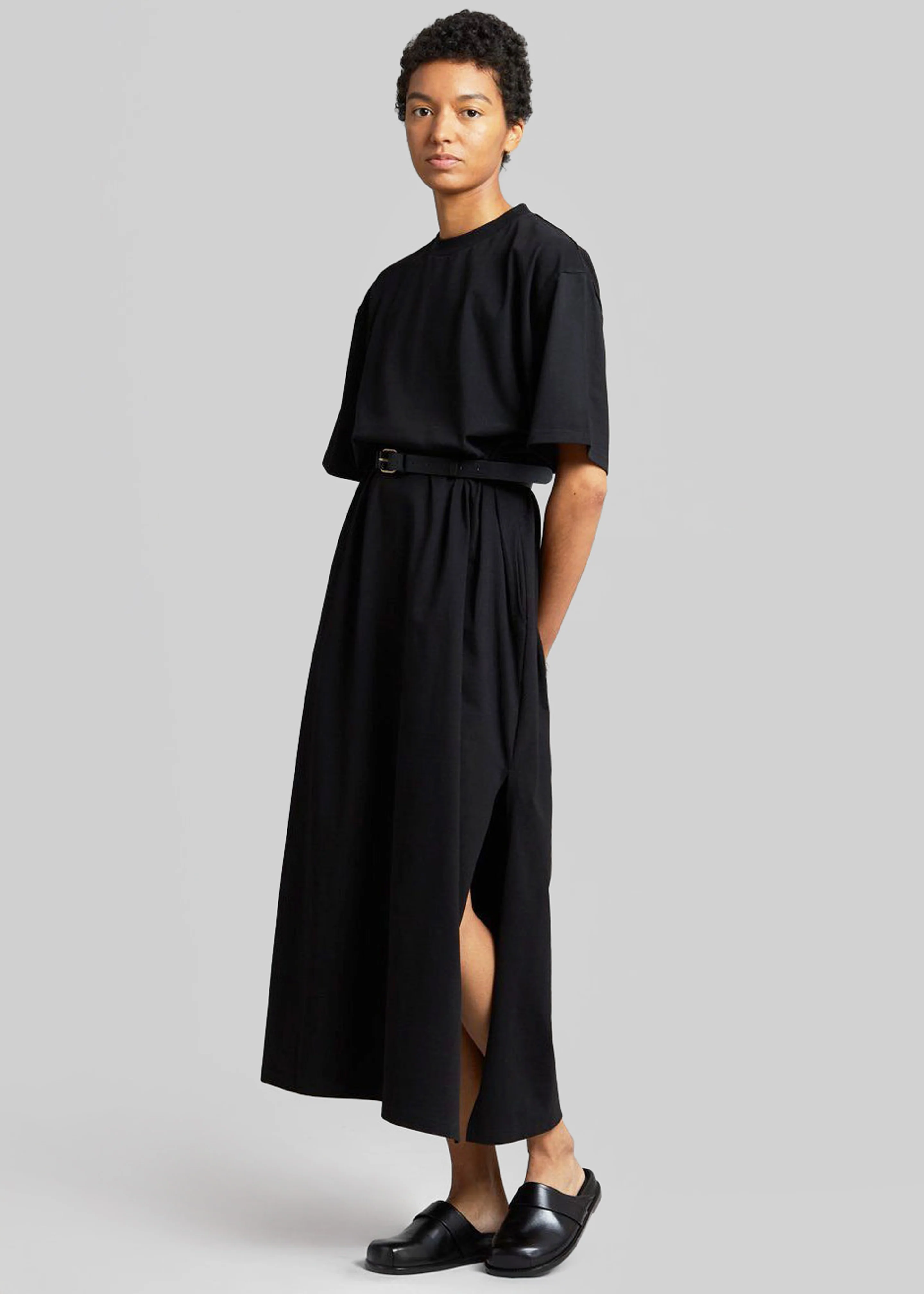 Lou Oversized Tee Dress - Black - Image 6