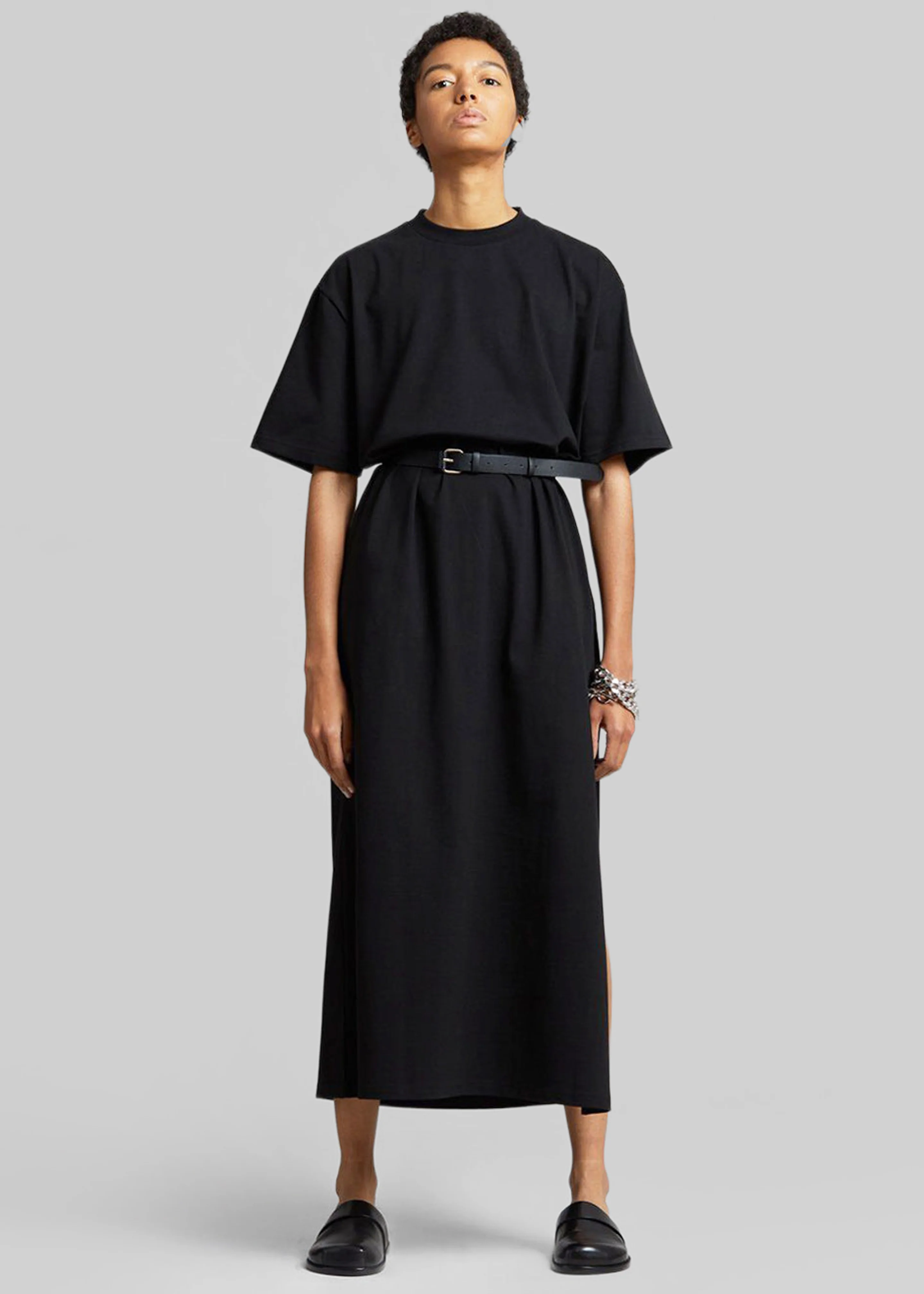 Lou Oversized Tee Dress - Black - Image 7
