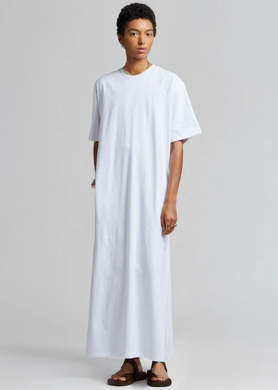 Lou Oversized Tee Dress - Optic White - Image 6