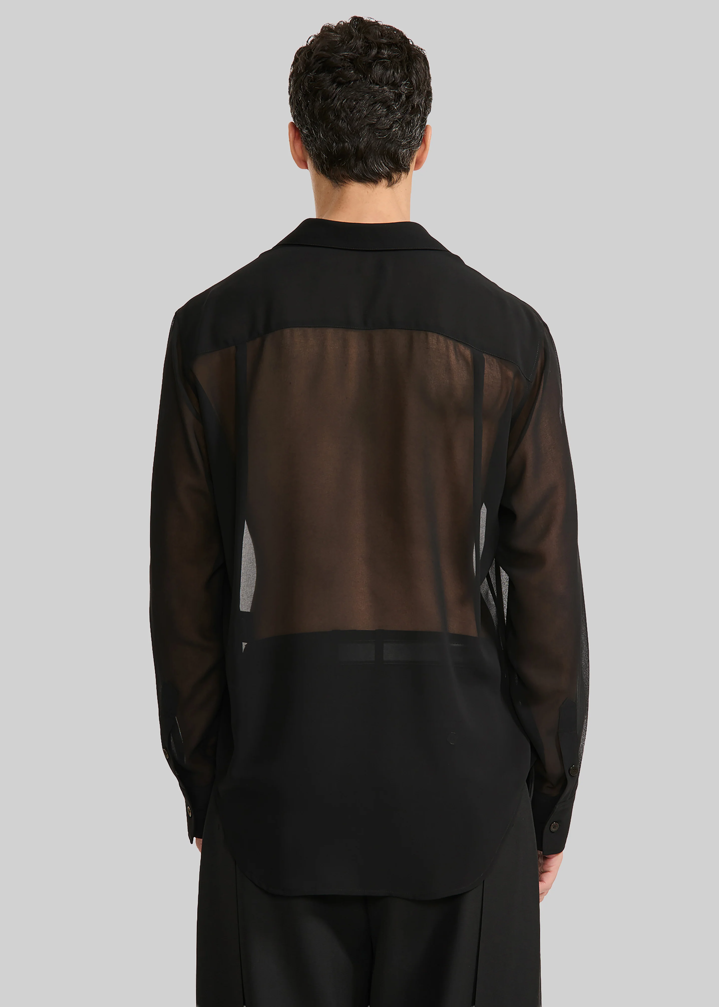 Louis Gabriel Nouchi Classic Transparent Shirt - Black - Image 10