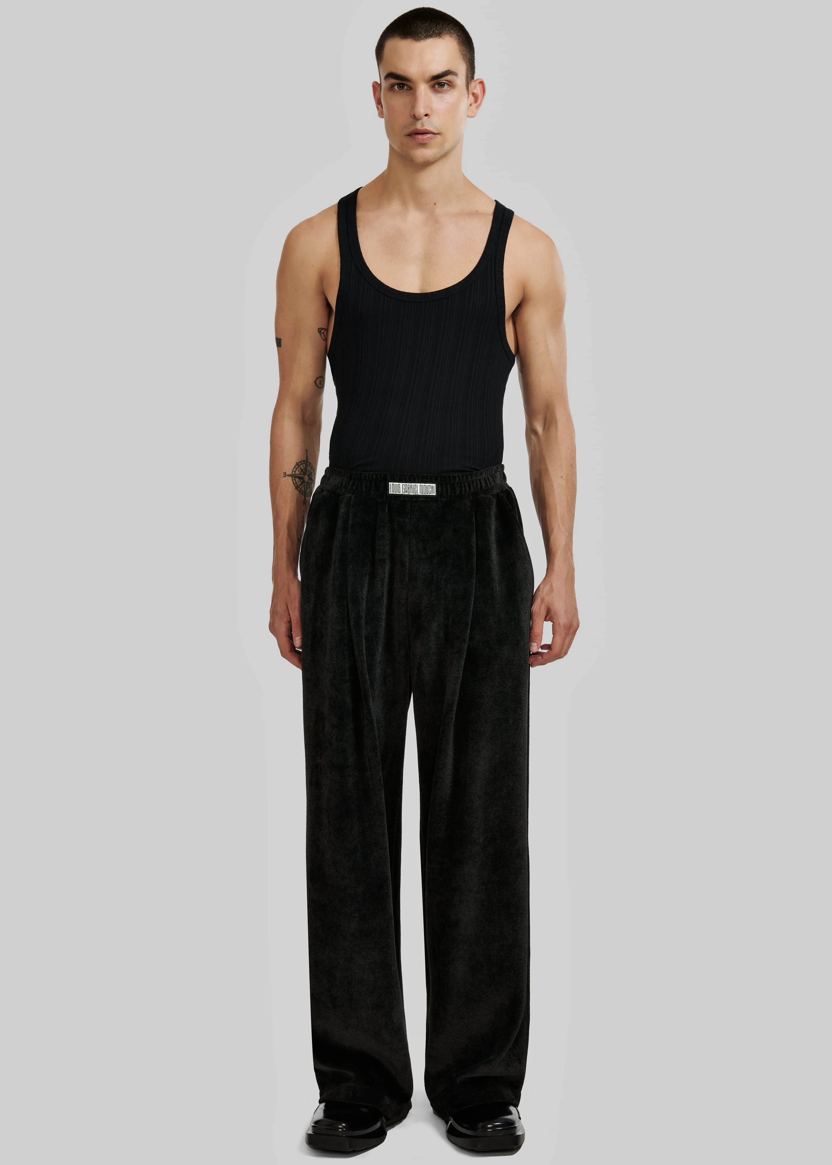 Louis Gabriel Nouchi Large Trousers With Pleats - Anthracite - Image 3