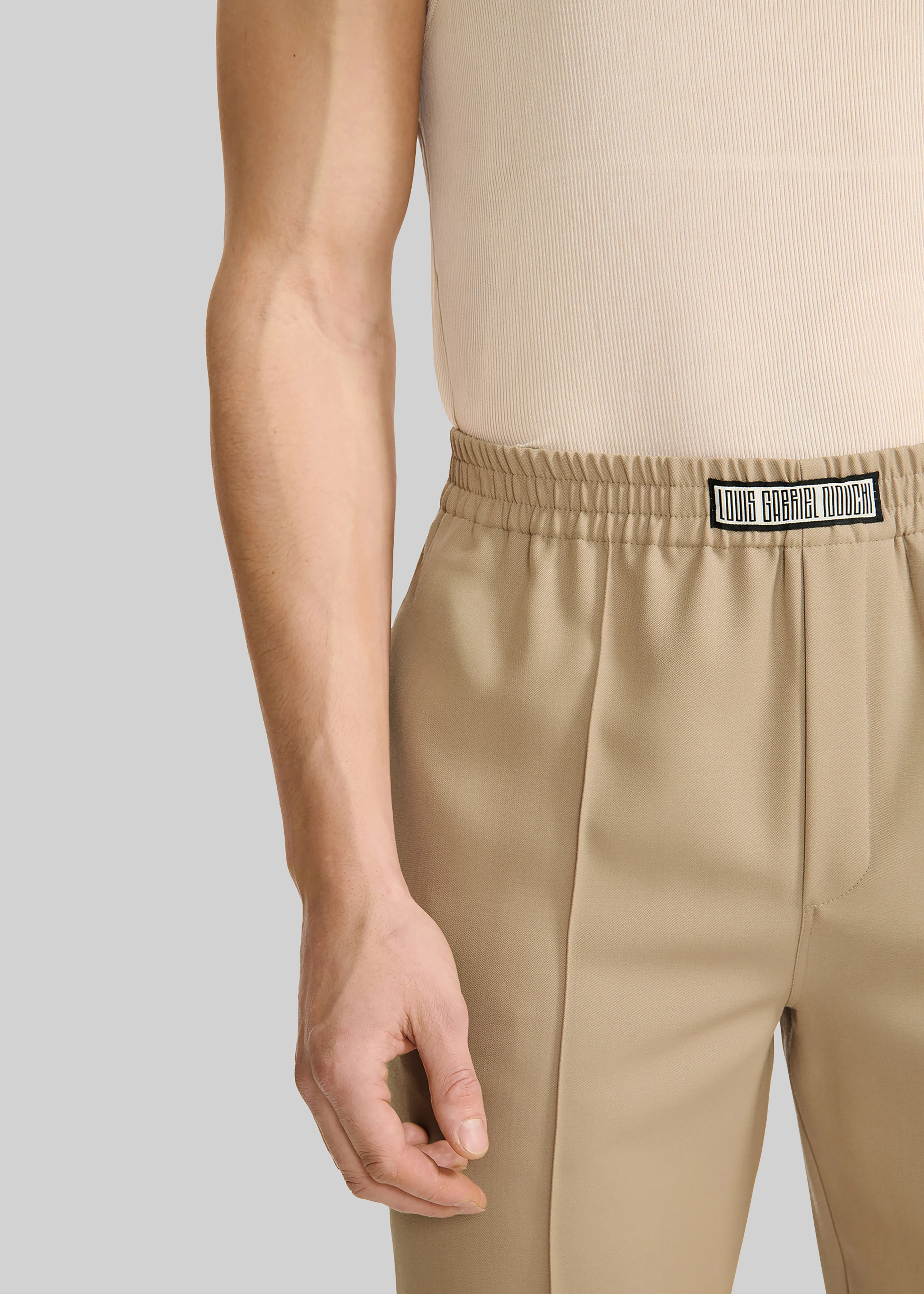 Louis Gabriel Nouchi Tapered Jogging Pants - Sand - Image 2