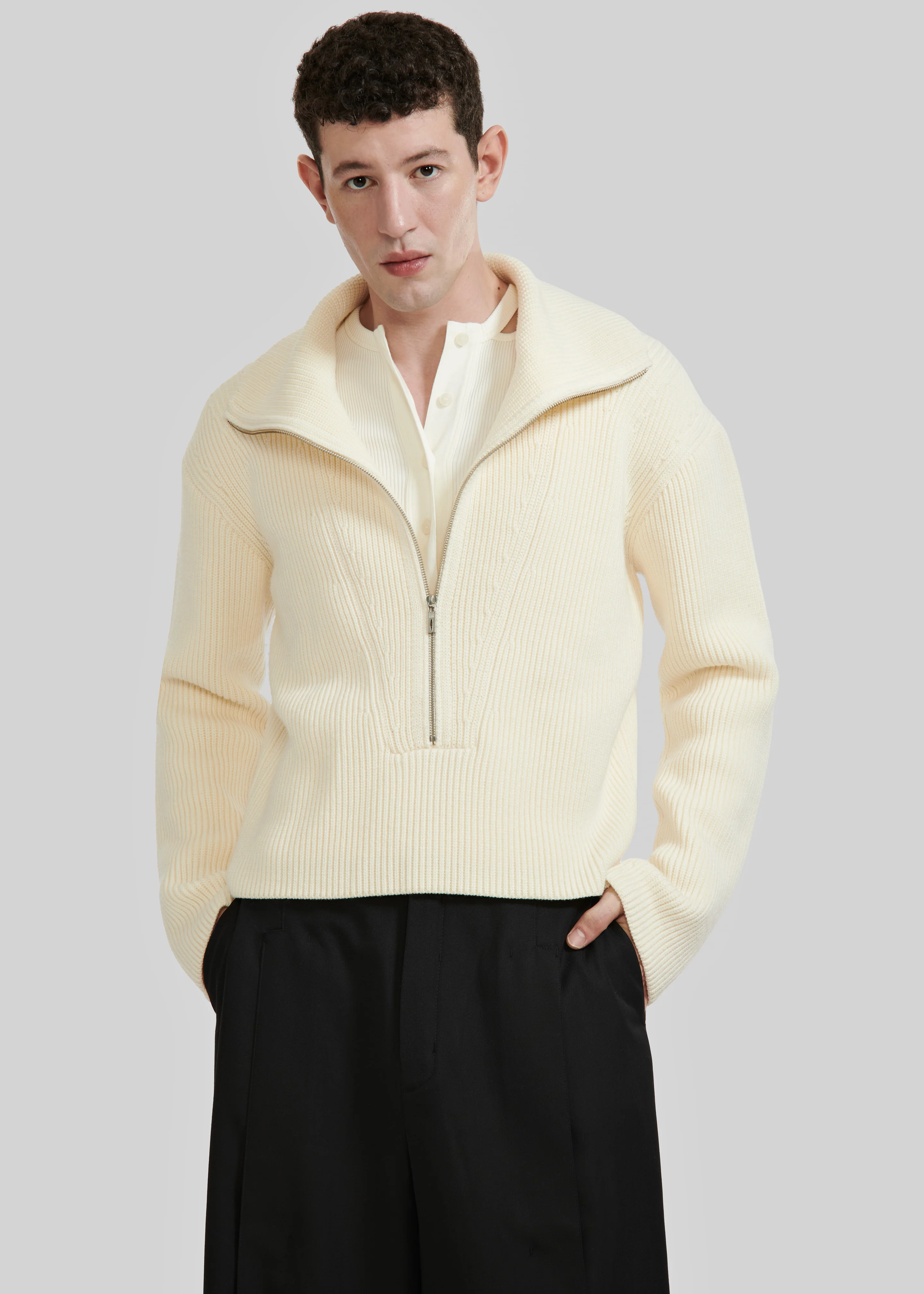 Louis Gabriel Nouchi Trucker Jumper - Bone - Image 2
