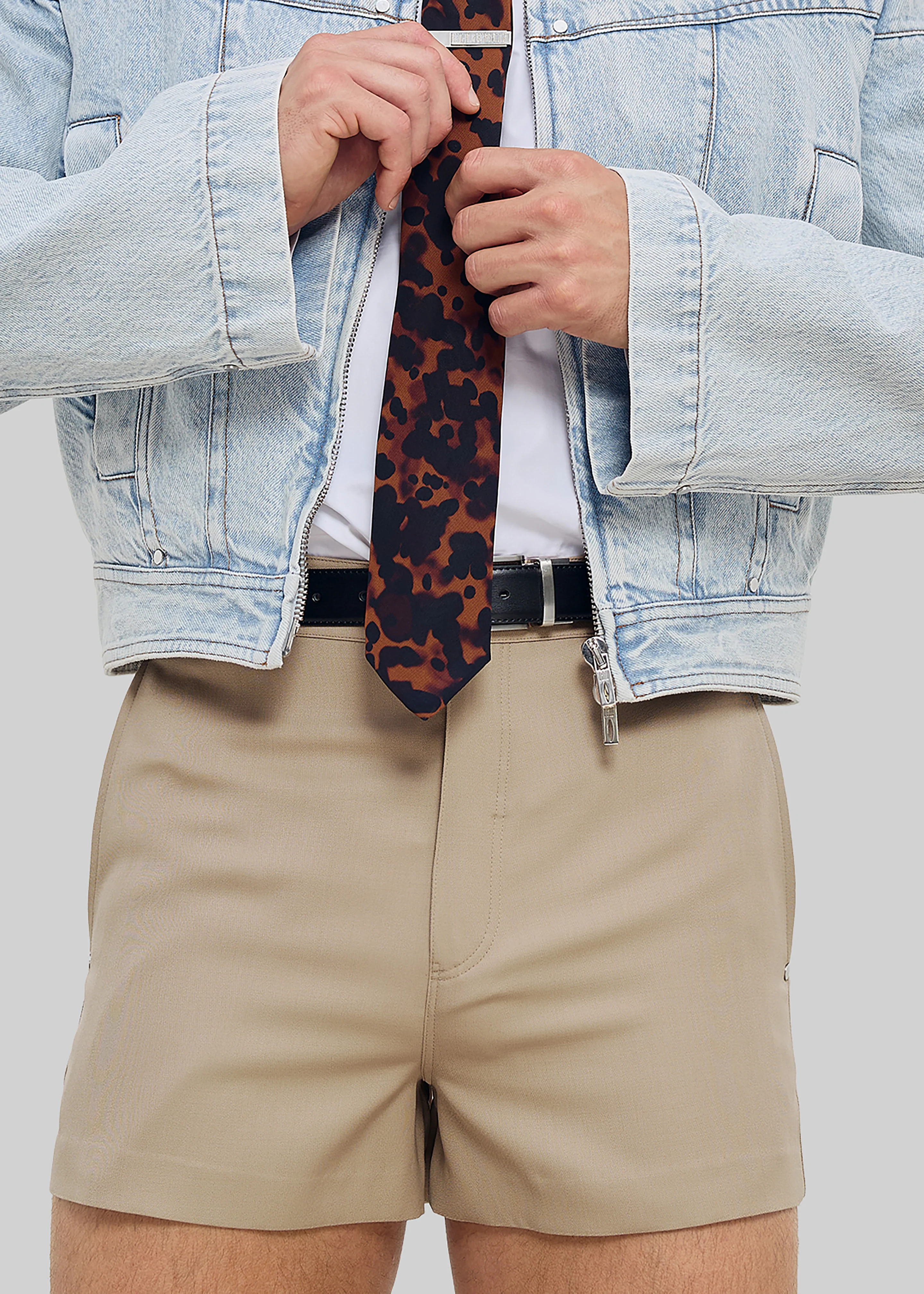 Louis Gabriel Nouchi Wool Suit Shorts - Sand - Image 3
