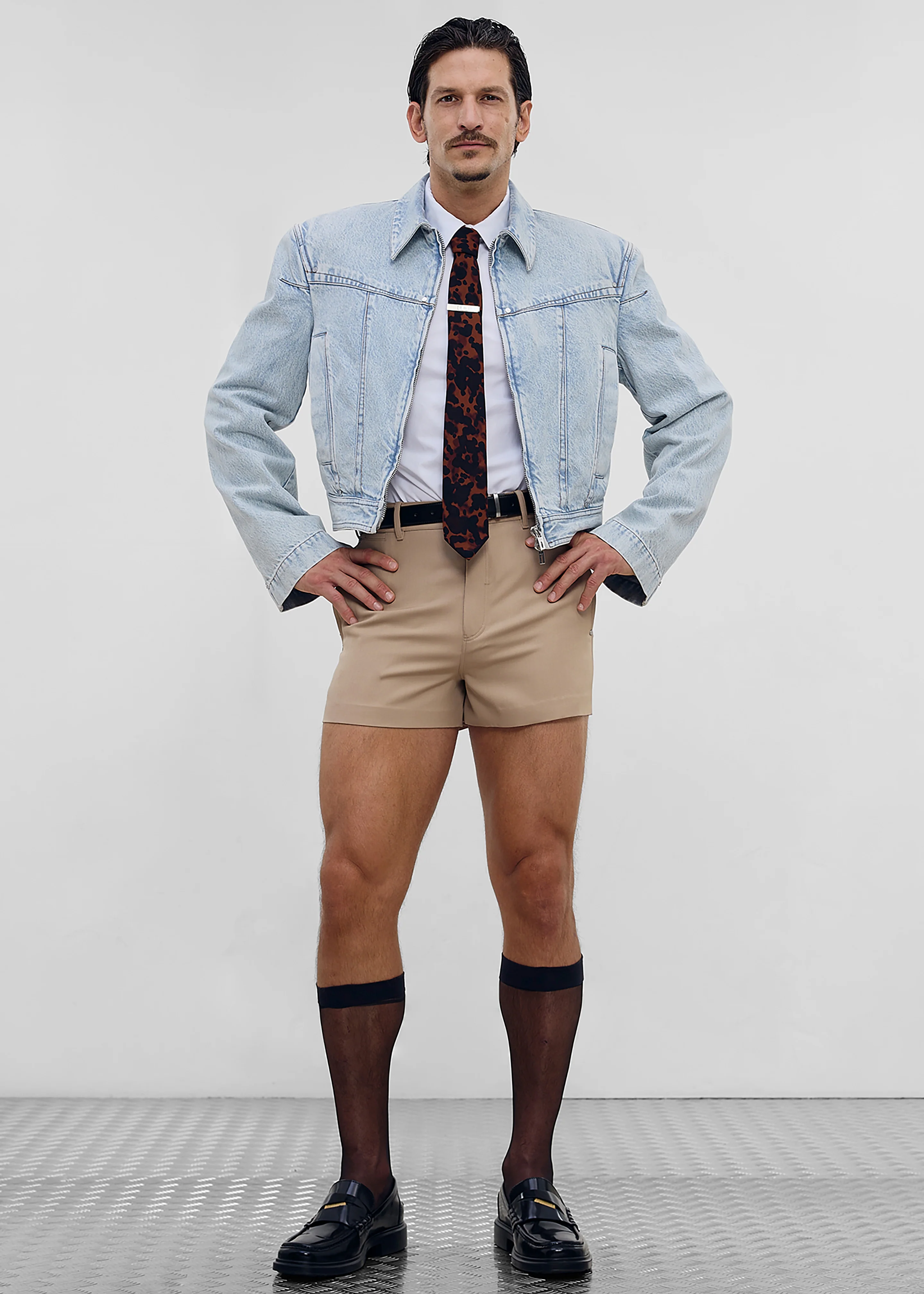 Louis Gabriel Nouchi Wool Suit Shorts - Sand - Image 6