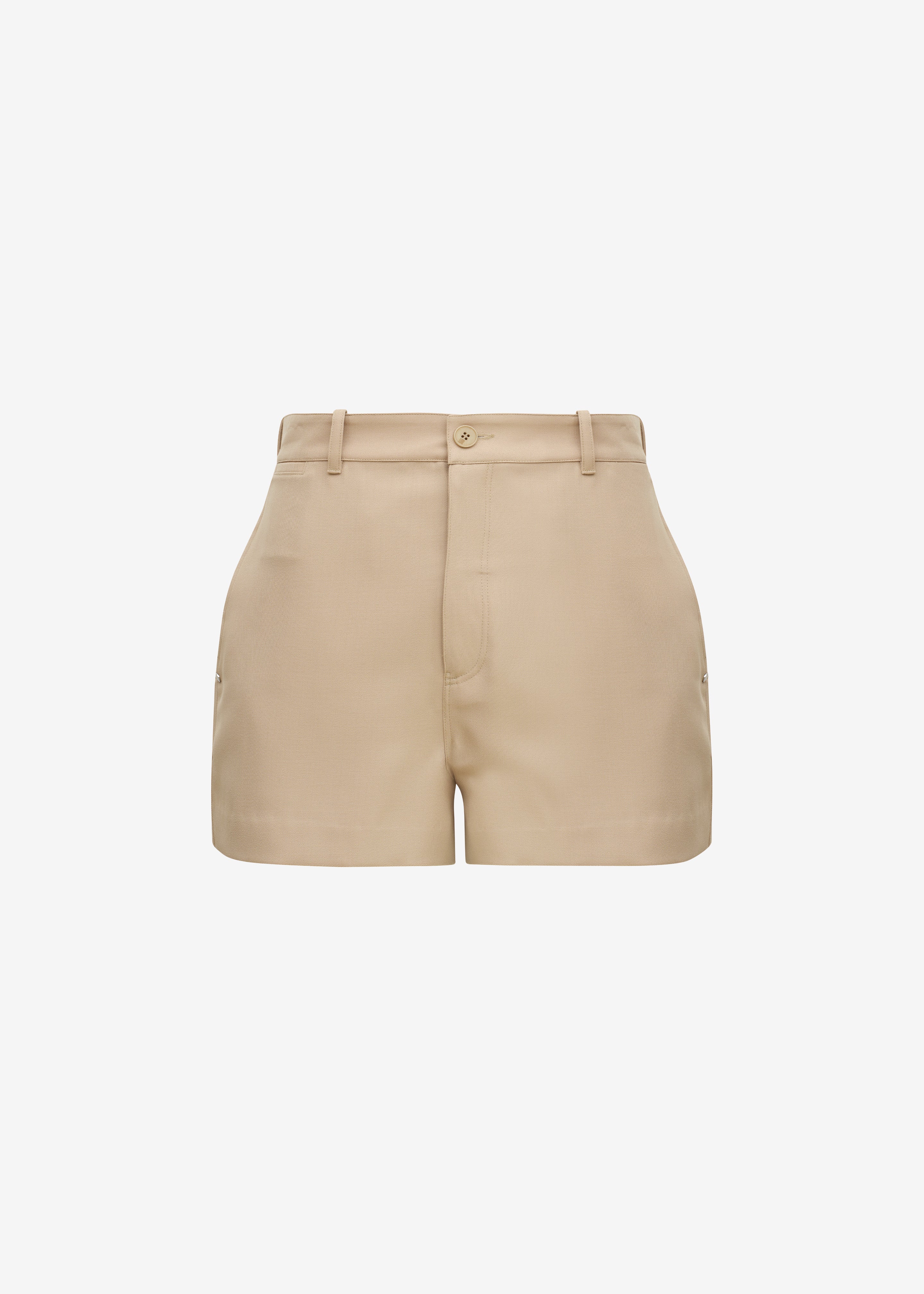 Louis Gabriel Nouchi Wool Suit Shorts - Sand - Image 8