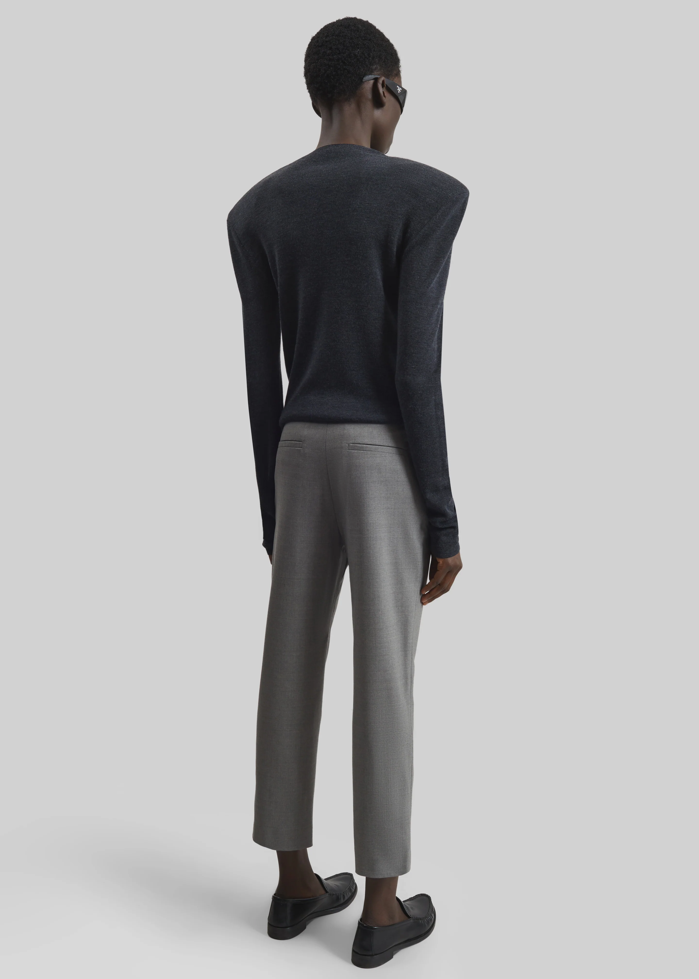 Loulou de Saison Carlo Straight Leg Pants - Grey - Image 7