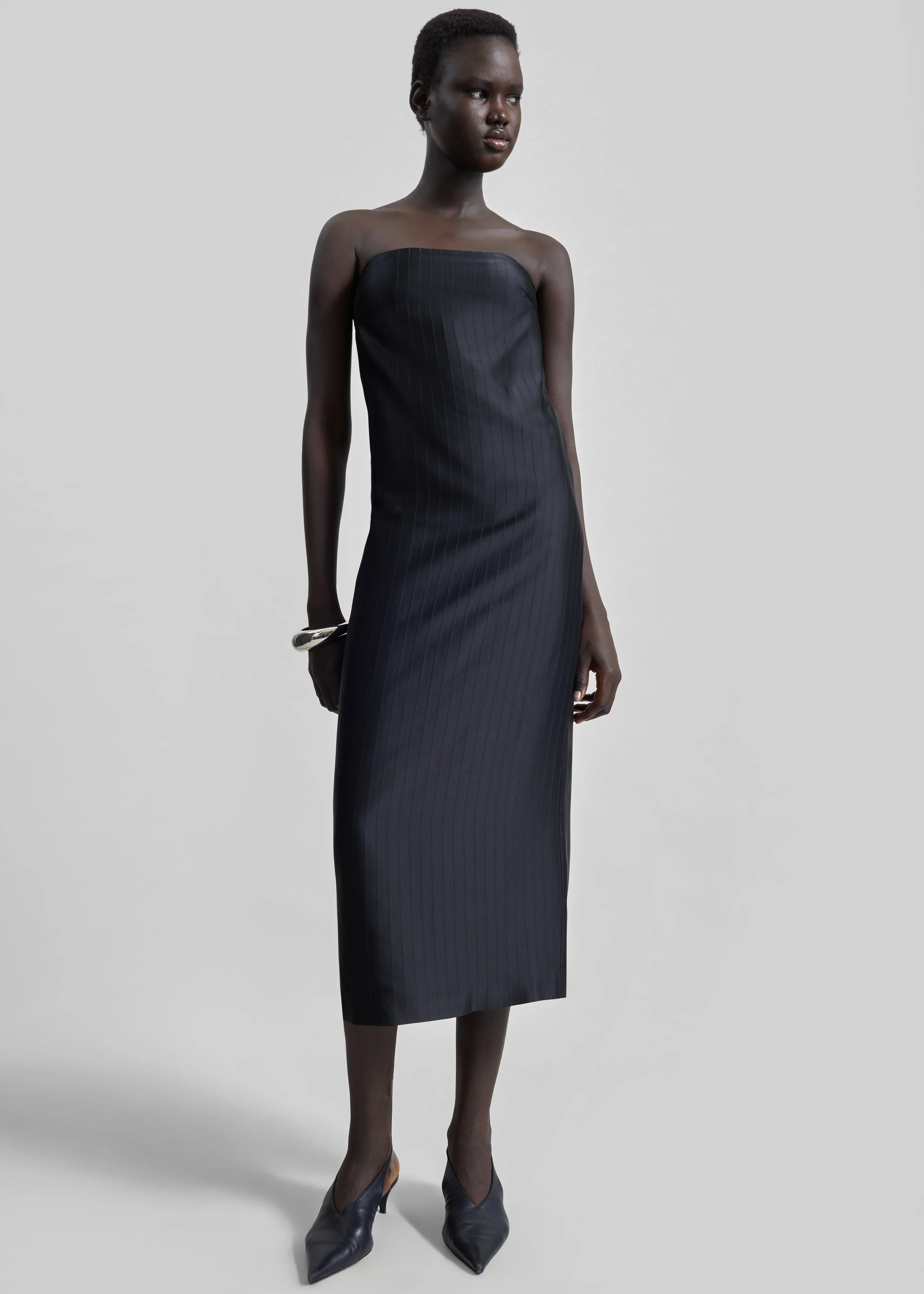 Loulou de Saison Giulia Bustier Dress - Black - Image 3