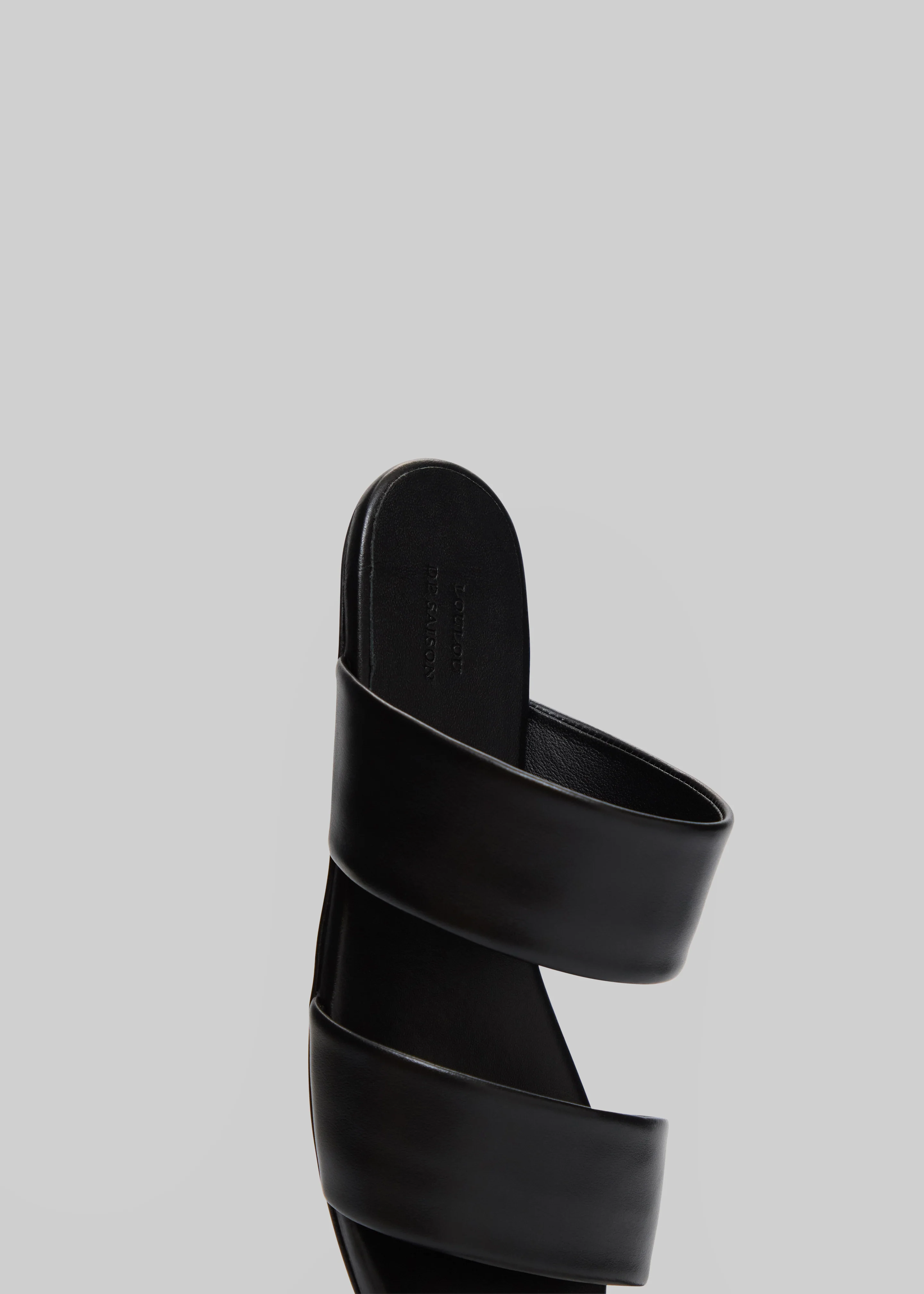 Loulou de Saison Kairo Flat Slide Sandals - Black - Image 5