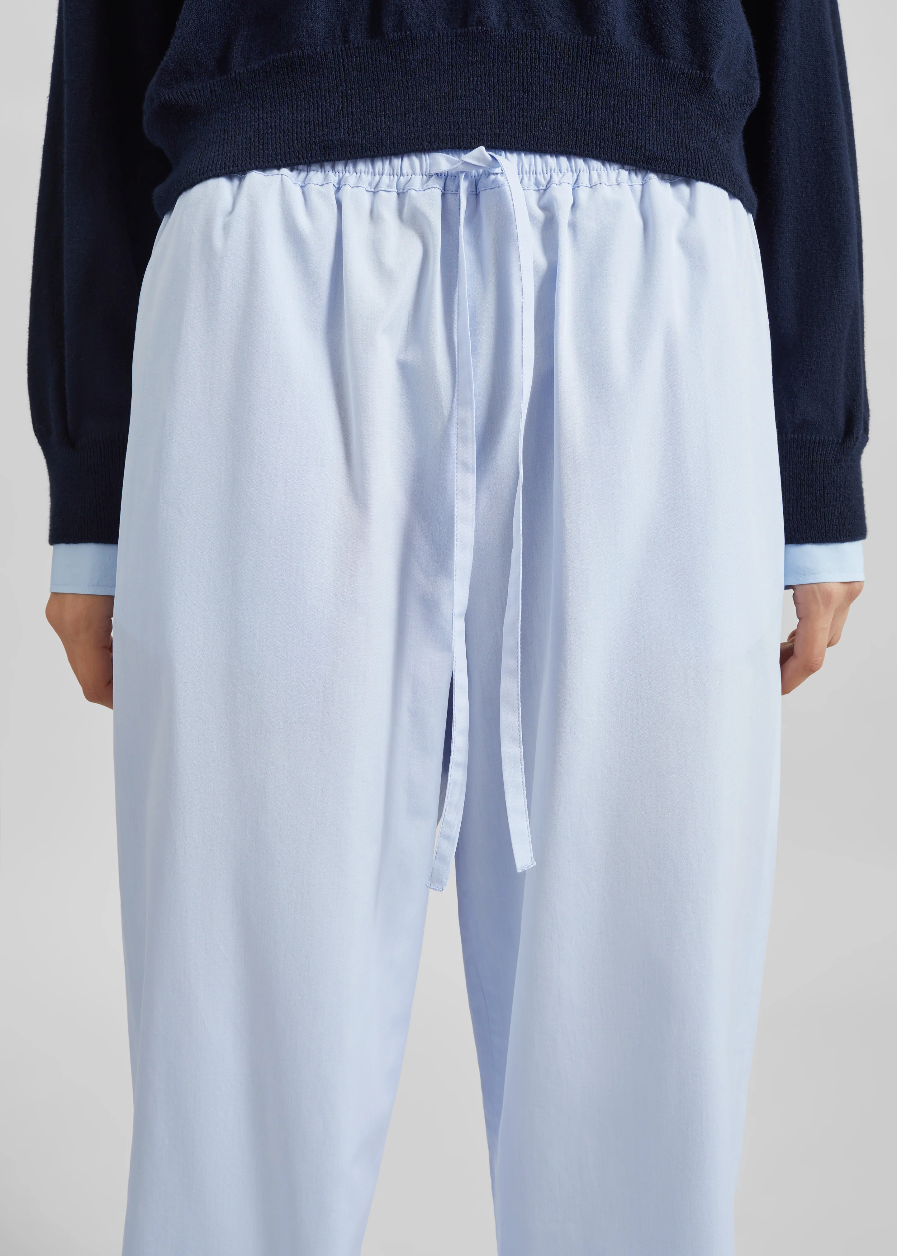 Loulou de Saison Sero Lds Cotton Poplin Trousers - Storm - Image 3
