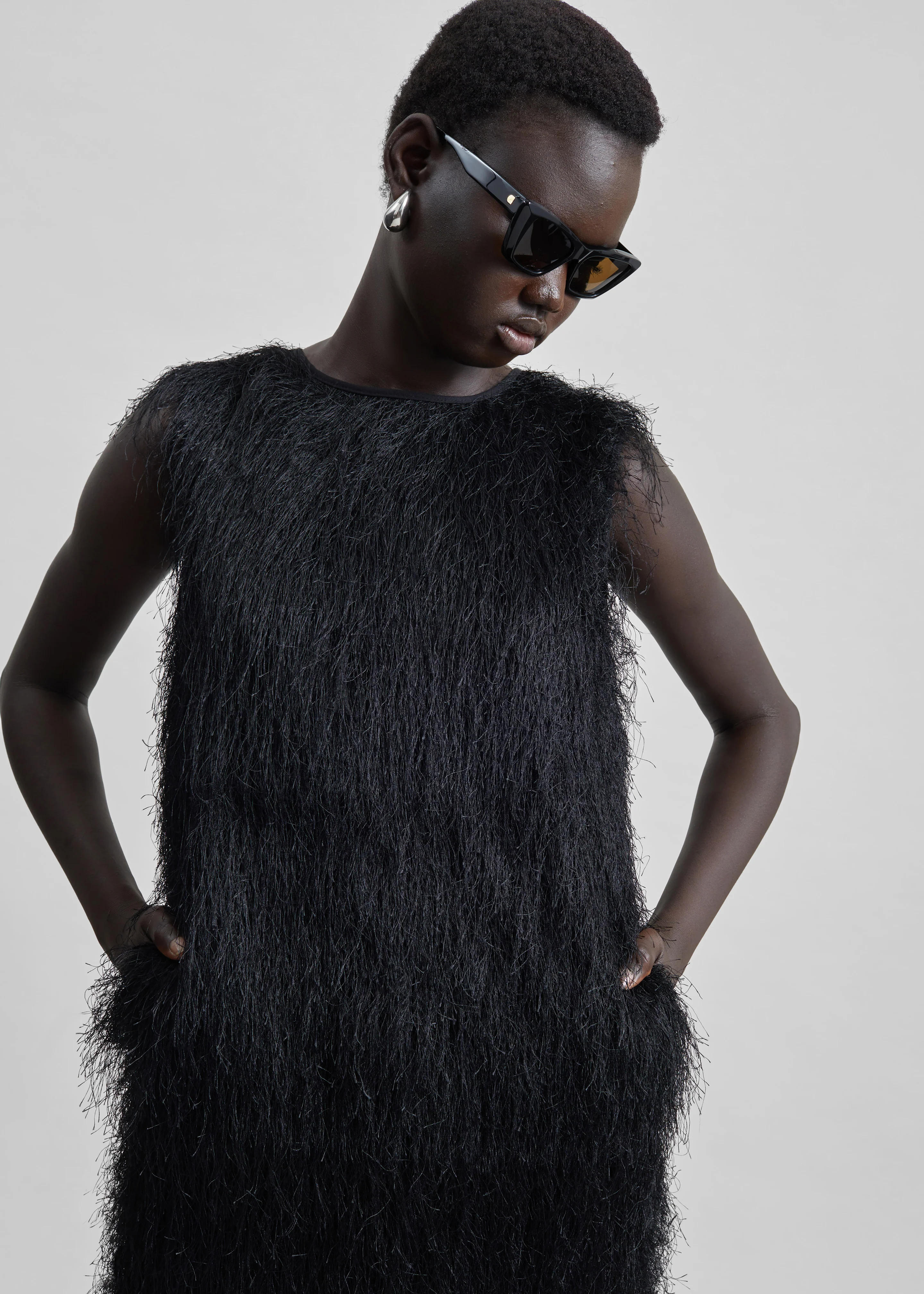 Loulou de Saison Tiwa Fringed Maxi Dress - Black - Image 5