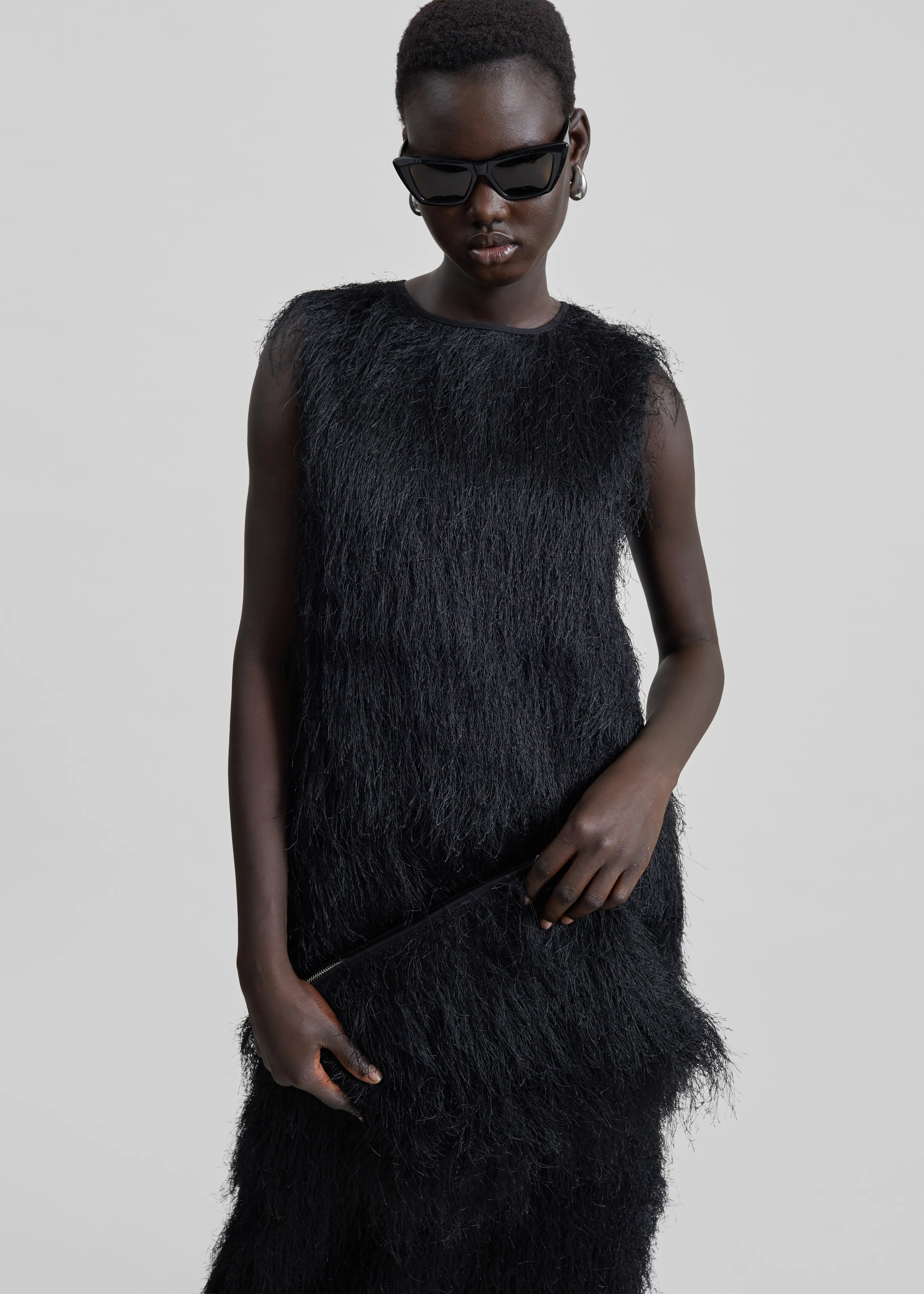 Loulou de Saison Tiwa Fringed Maxi Dress - Black - Image 7