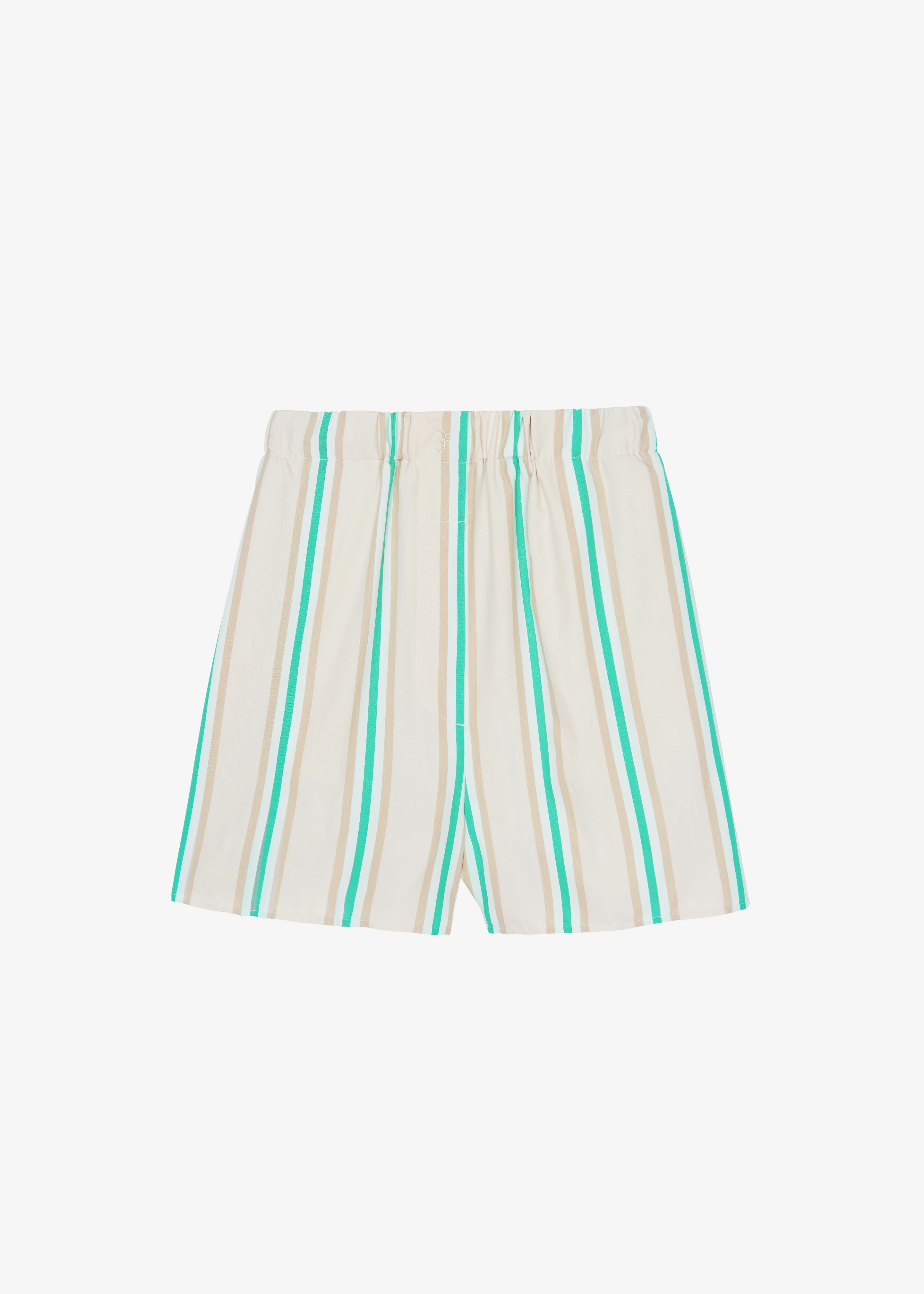 Lui Fluid Boxer Shorts - Beige Multi Stripe - Image 9