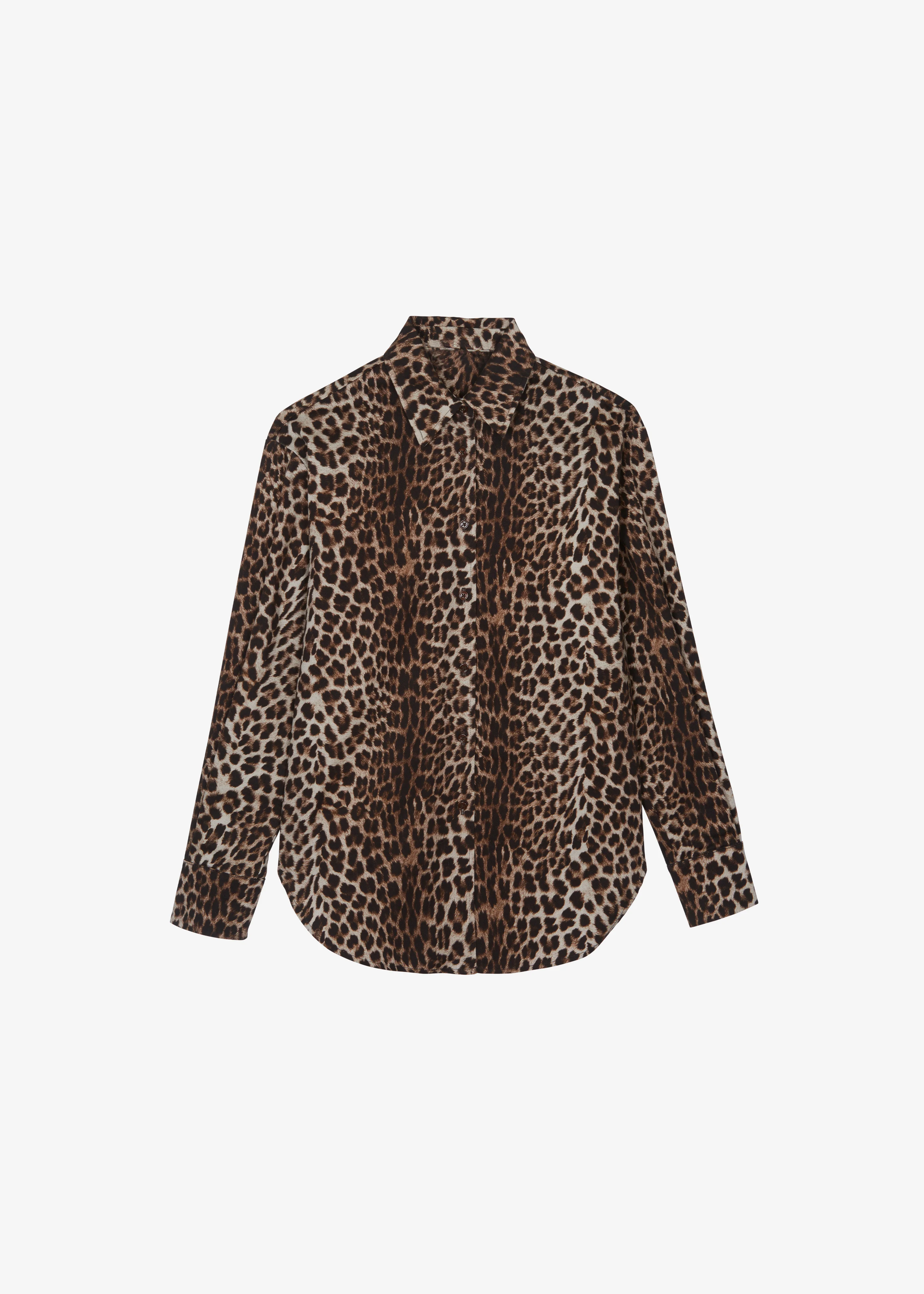 Lui Leopard Print Shirt - Brown - Image 10