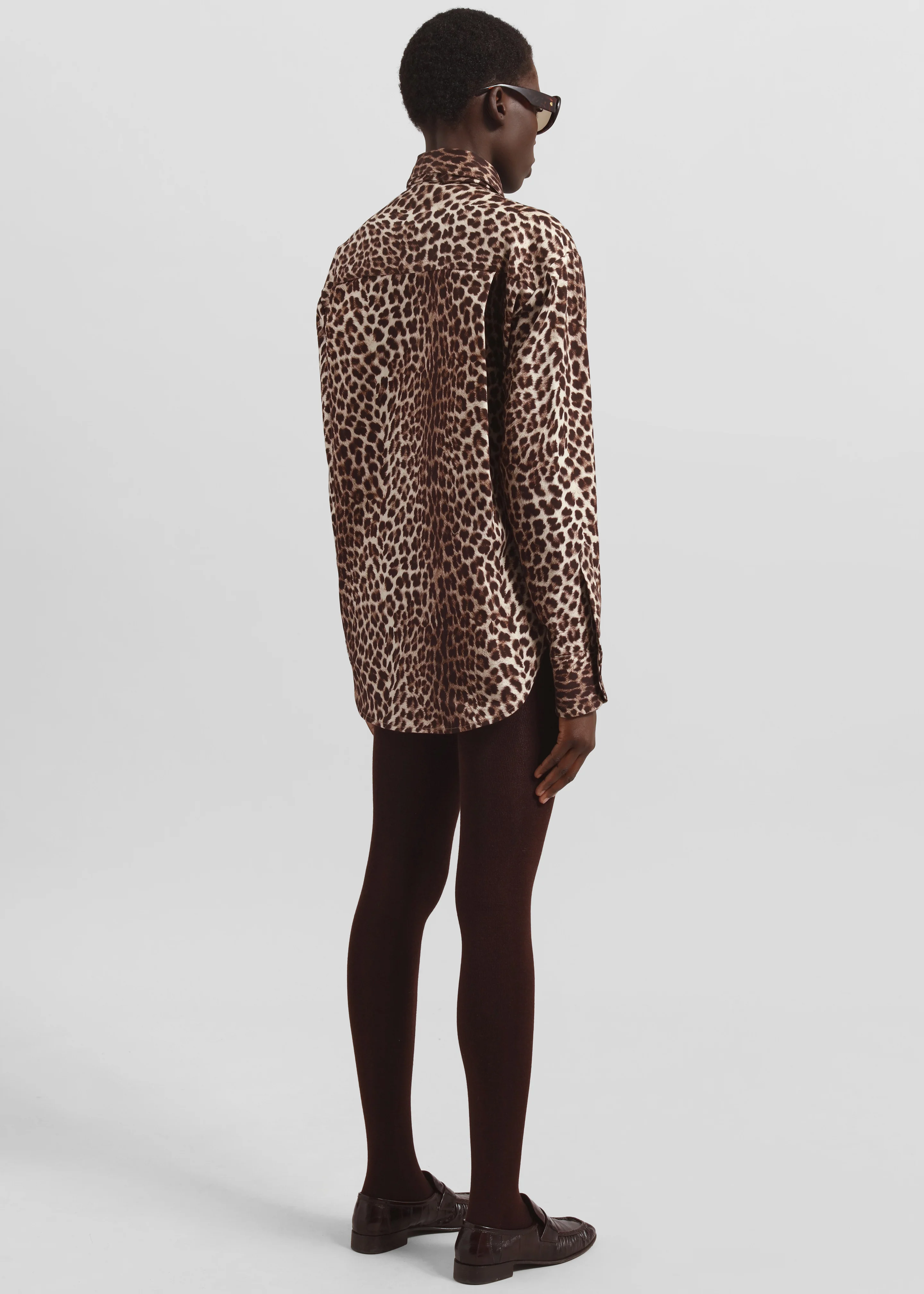 Lui Leopard Print Shirt - Brown - Image 9