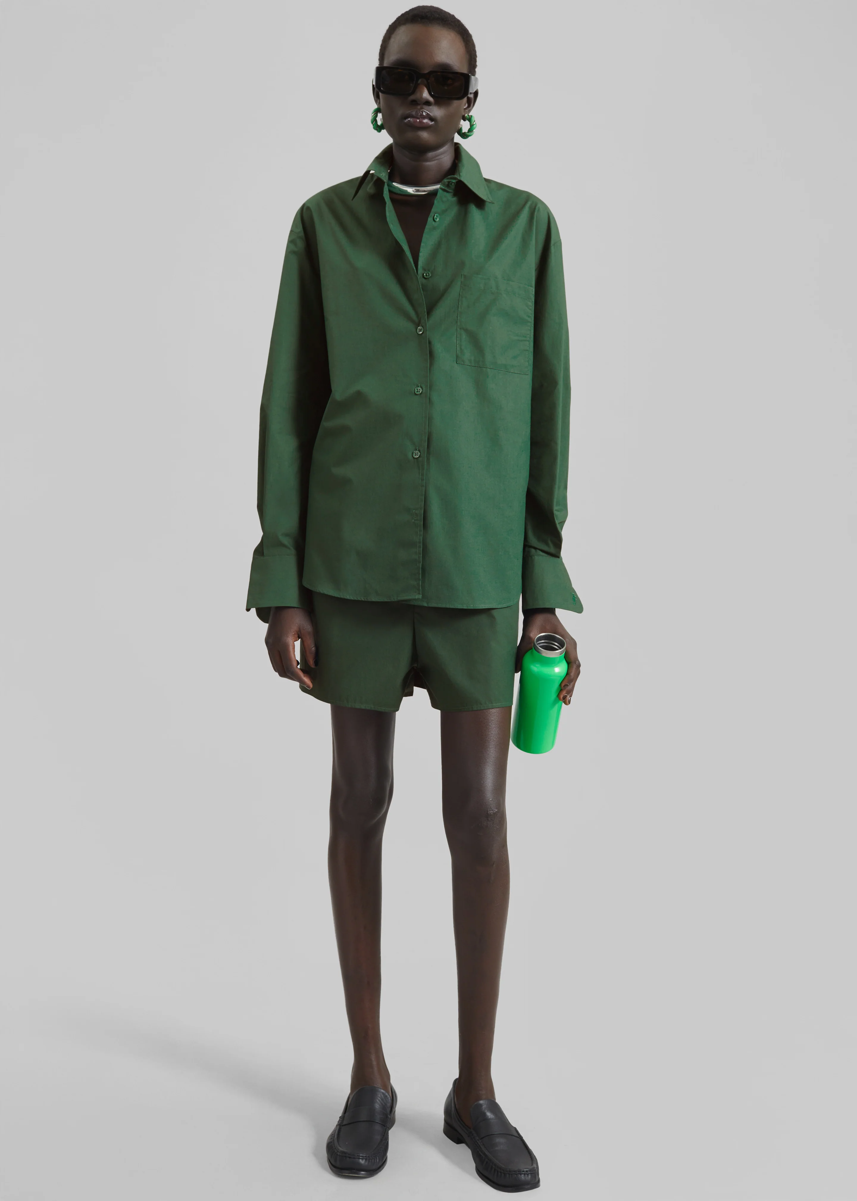 Lui Organic Cotton Shirt - Hunter Green - Image 4