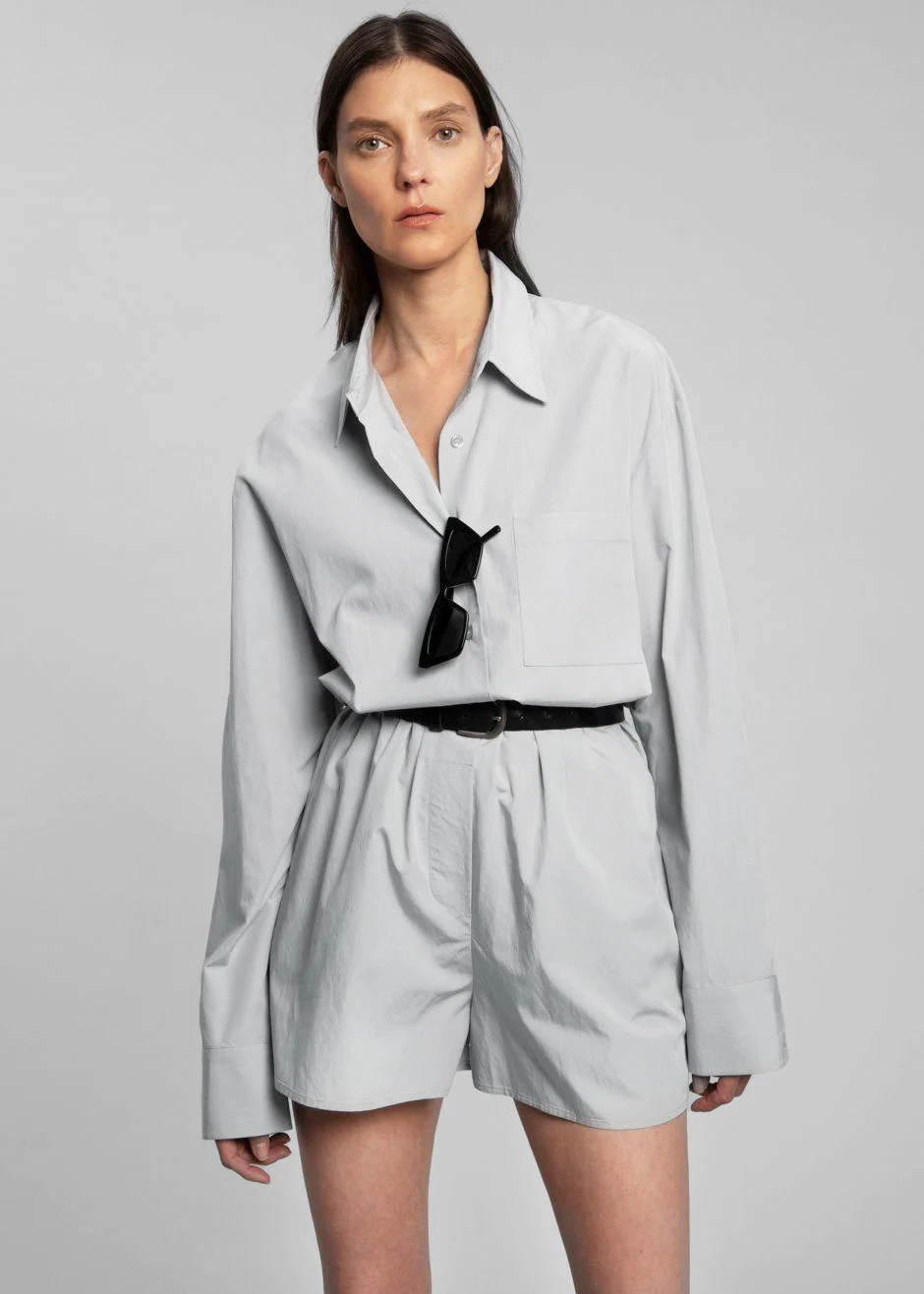 Lui Organic Cotton Shirt - Ice - Image 10