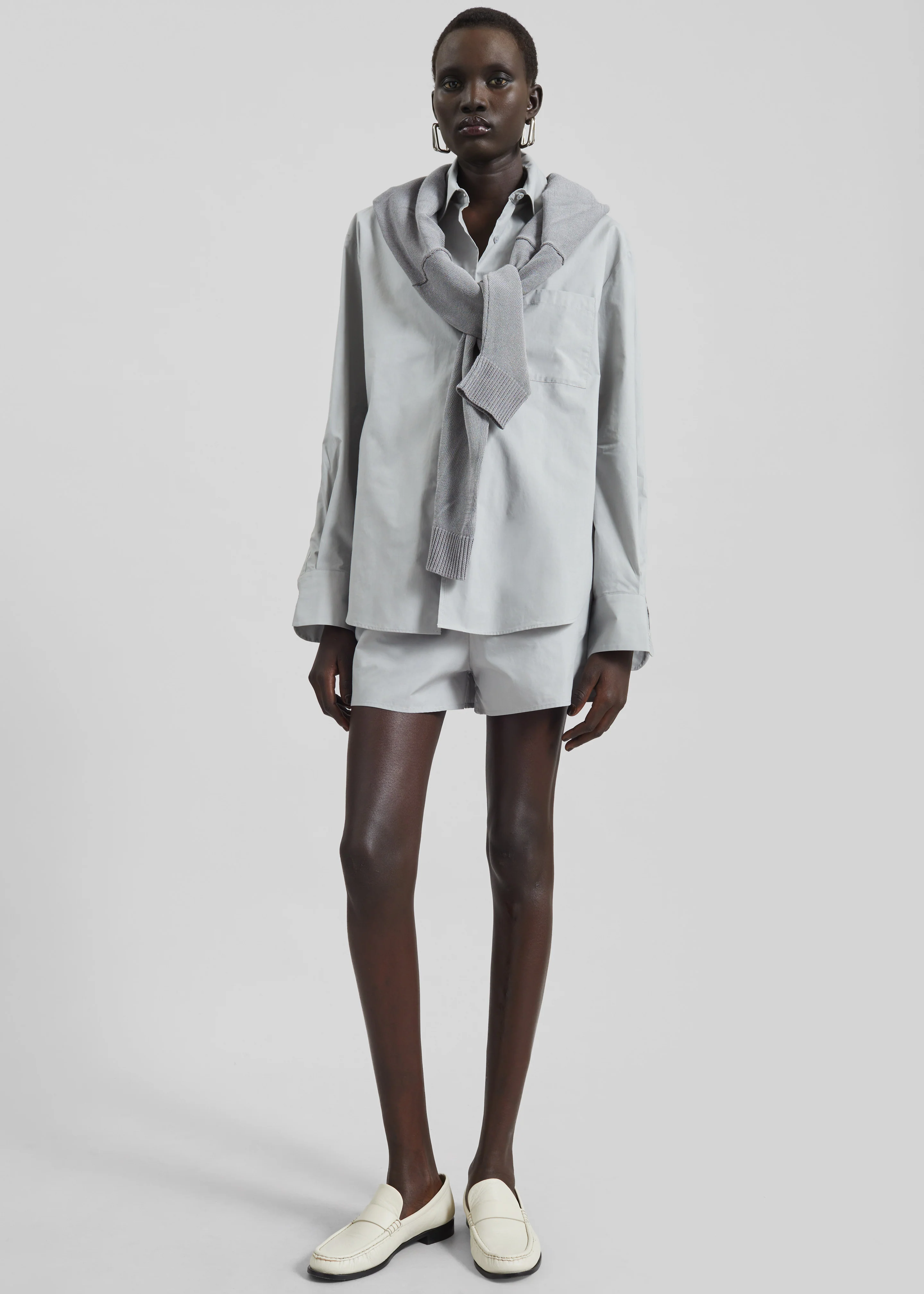Lui Organic Cotton Shirt - Ice - Image 9