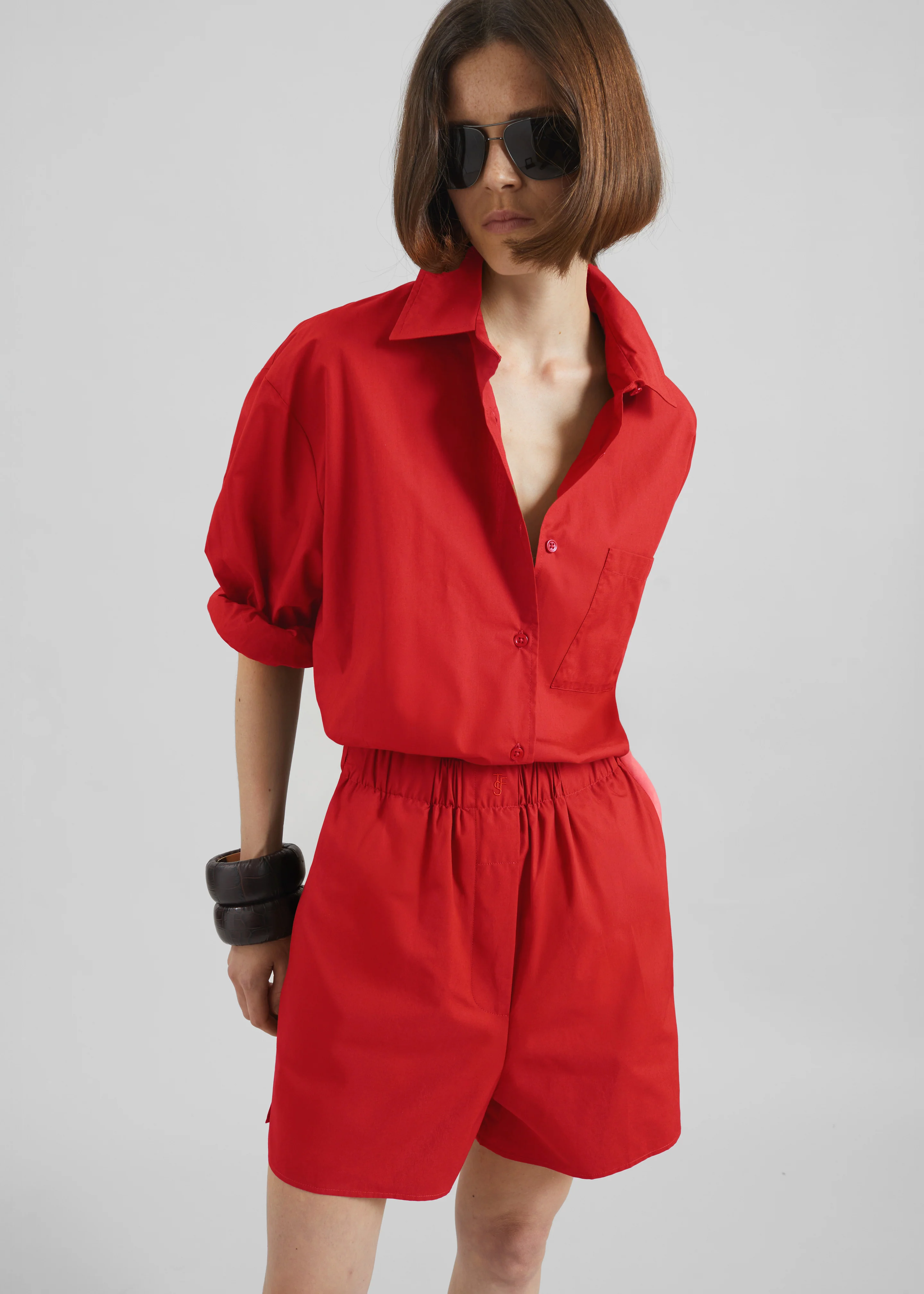 Lui Organic Cotton Shirt - Red - Image 5