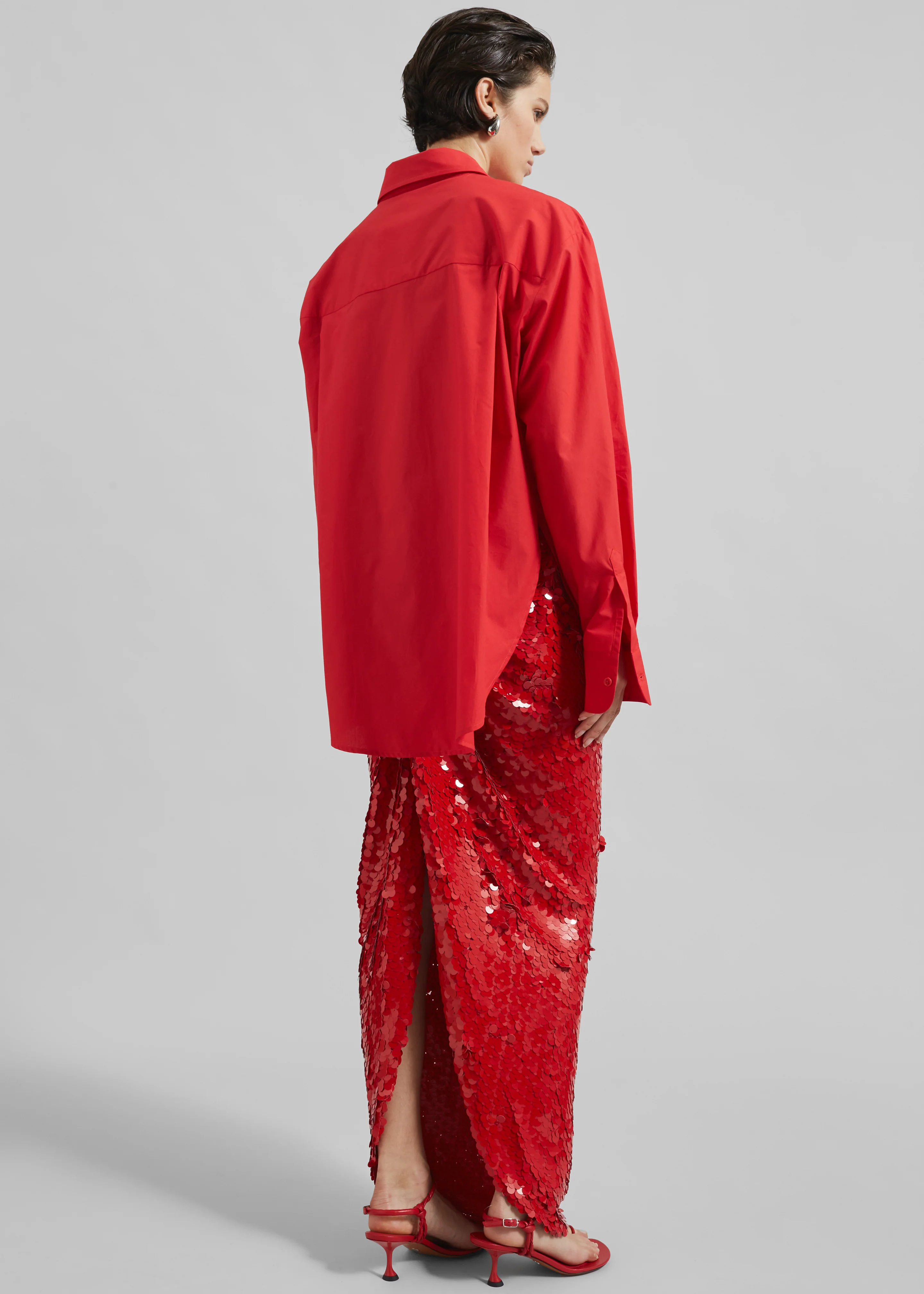 Lui Organic Cotton Shirt - Red - Image 6