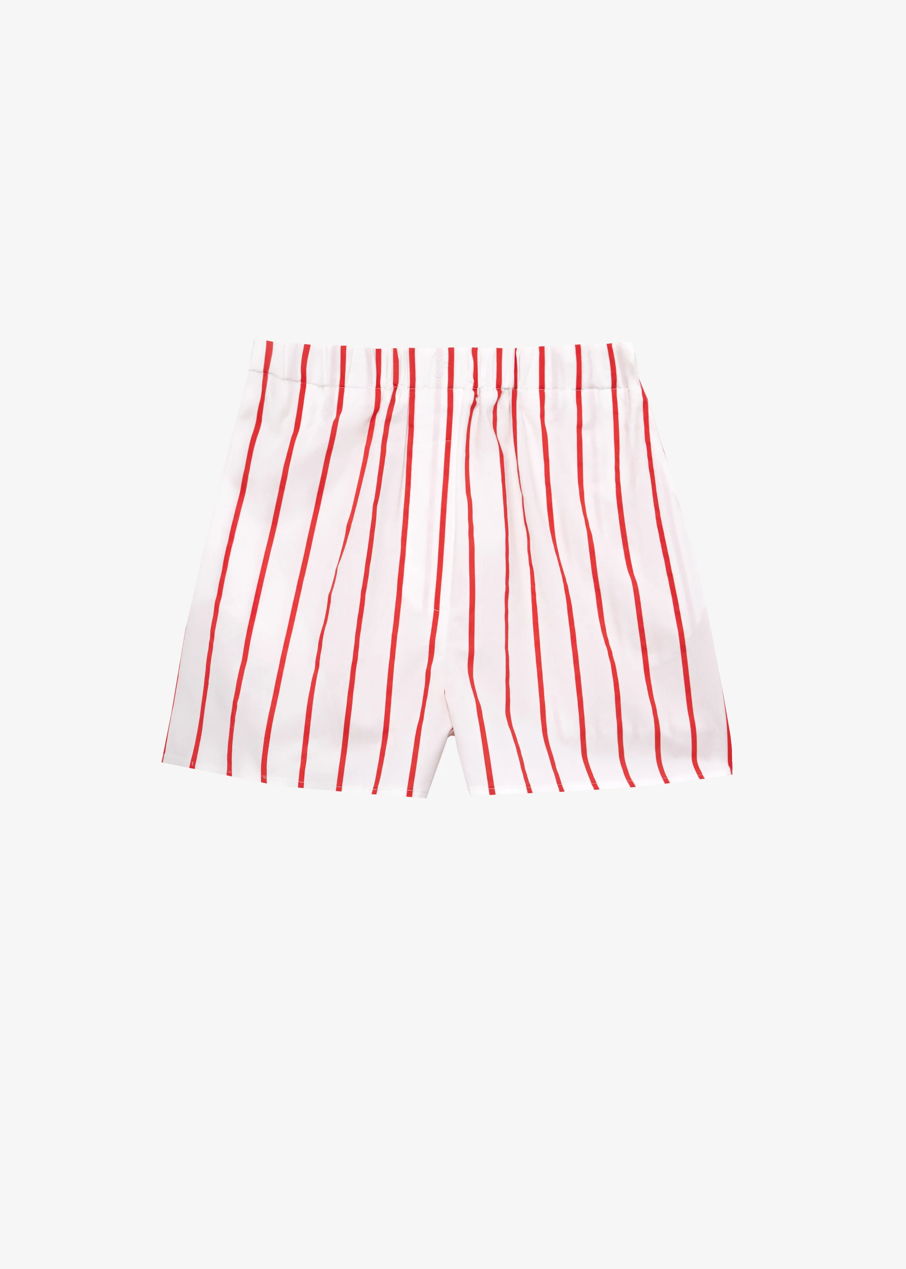 Lui Striped Cotton Boxer Shorts - White/Red Stripe - Image 6