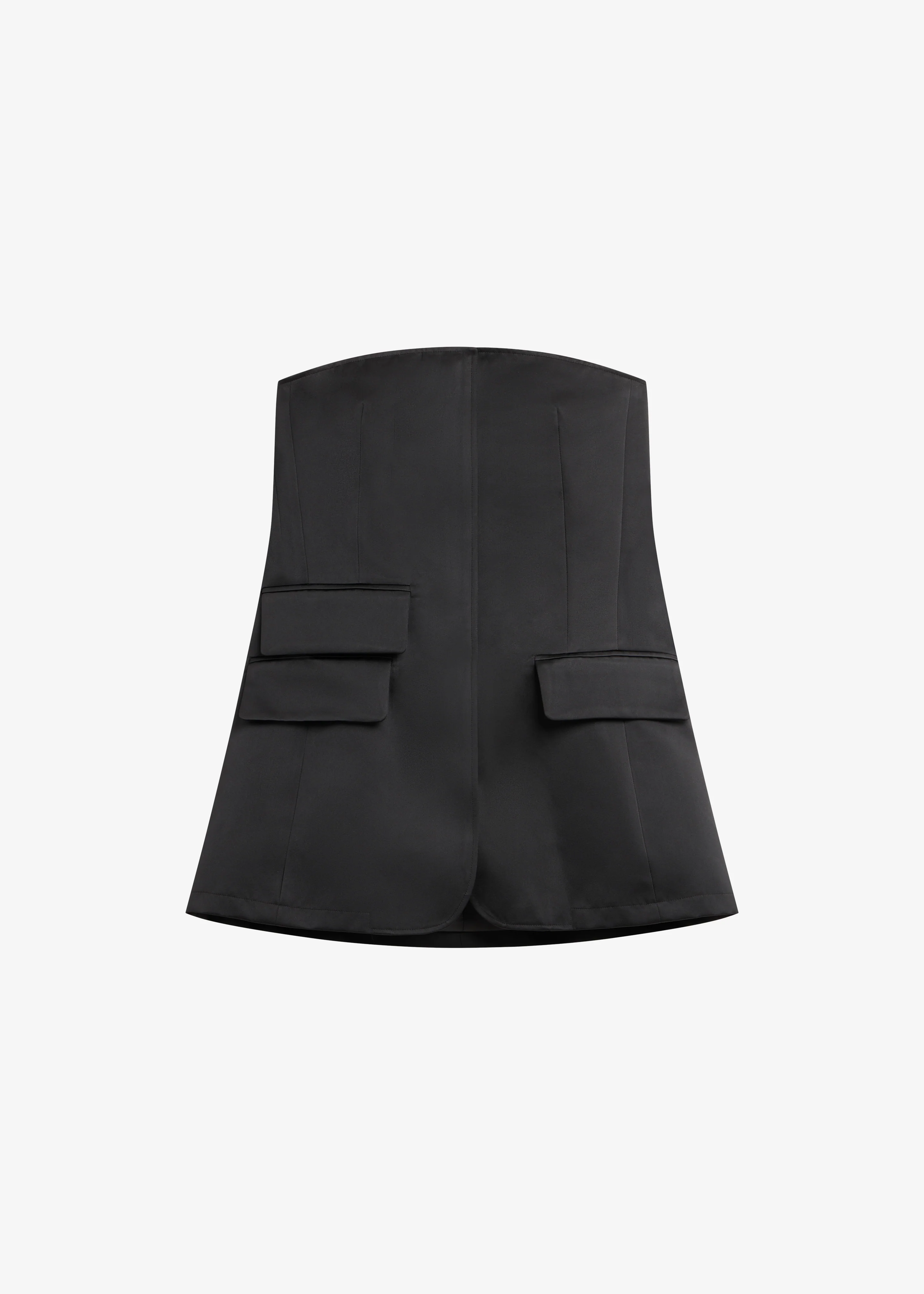Luma Satin Bustier - Black - Image 5
