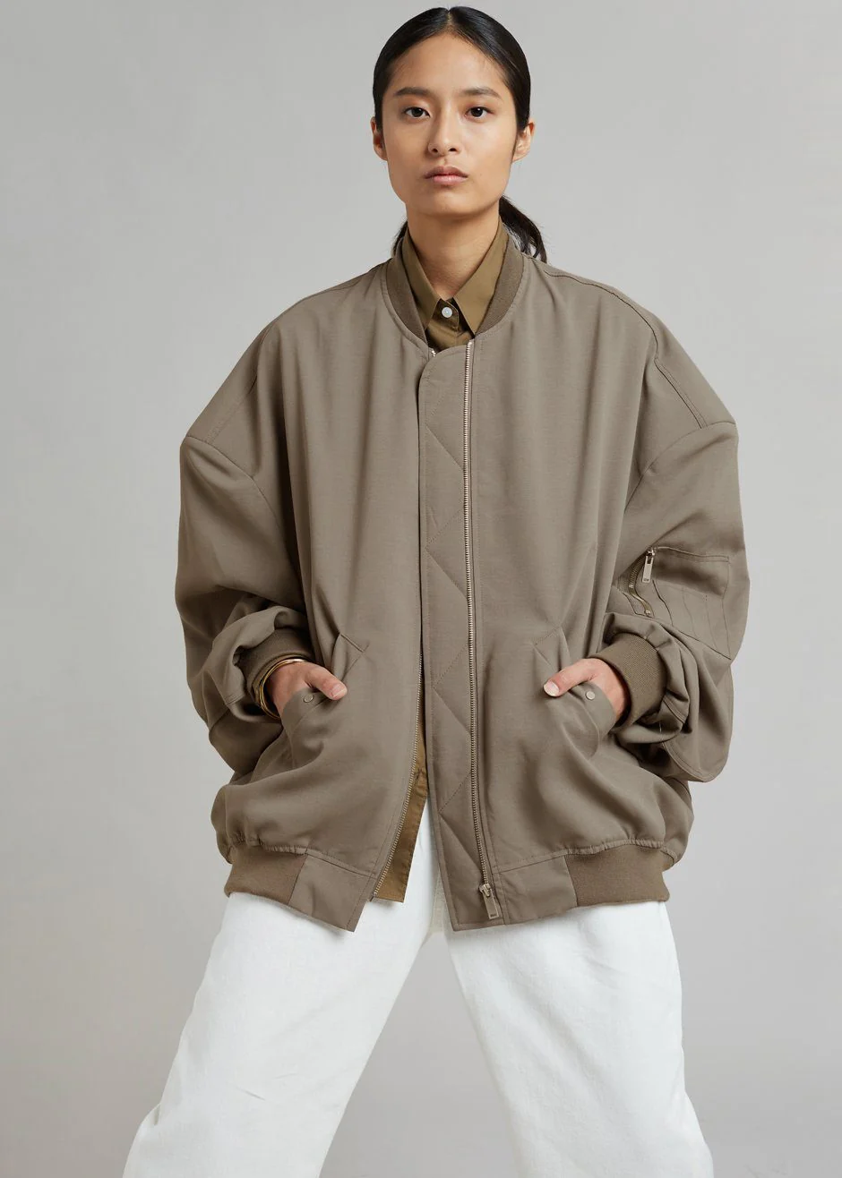 Lumi Bomber Jacket - Dark Olive - Image 4