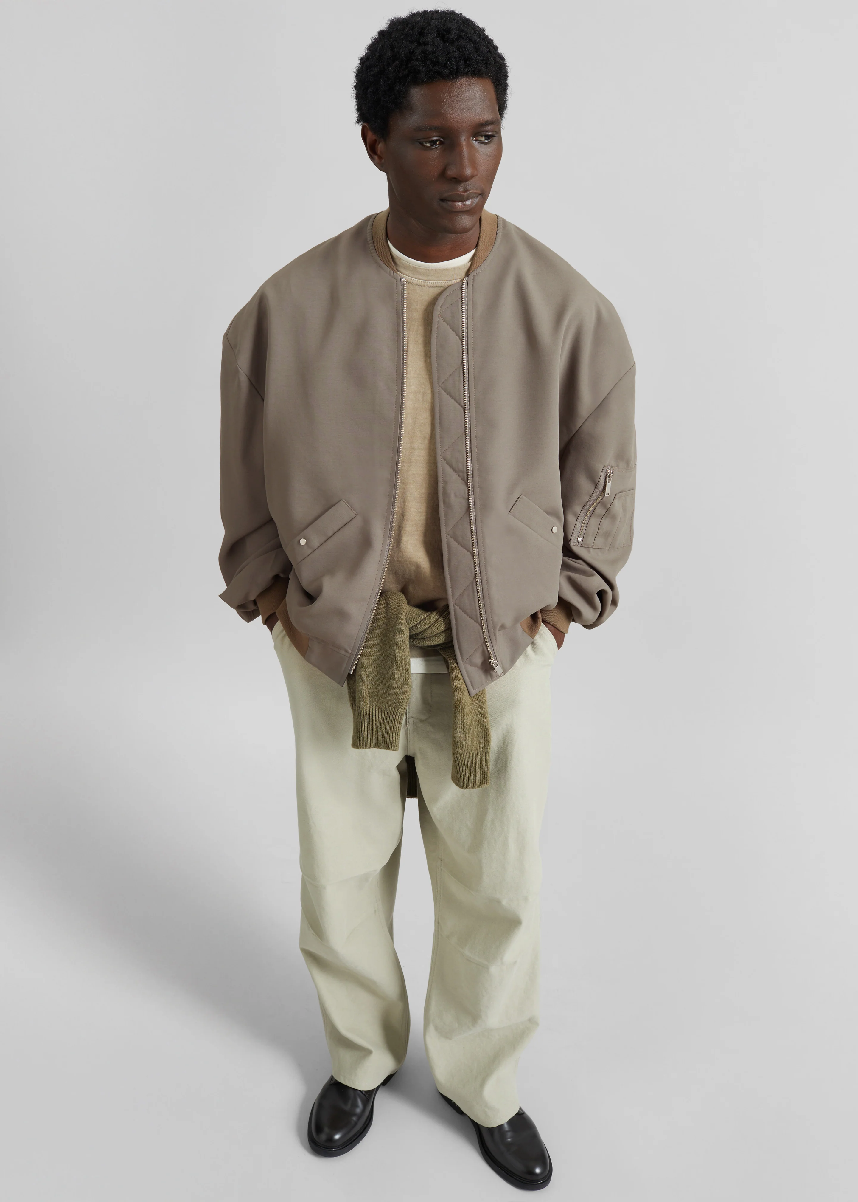 Lumi Bomber Jacket - Dark Olive - Image 6