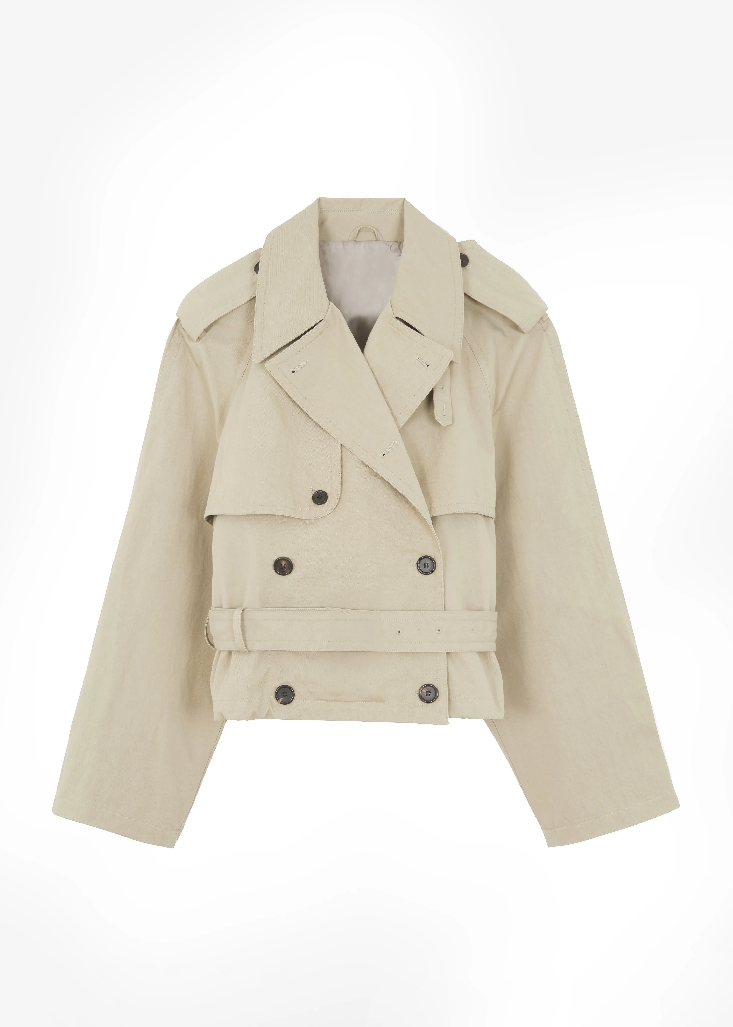 Mads Cropped Trench - Beige - Image 15