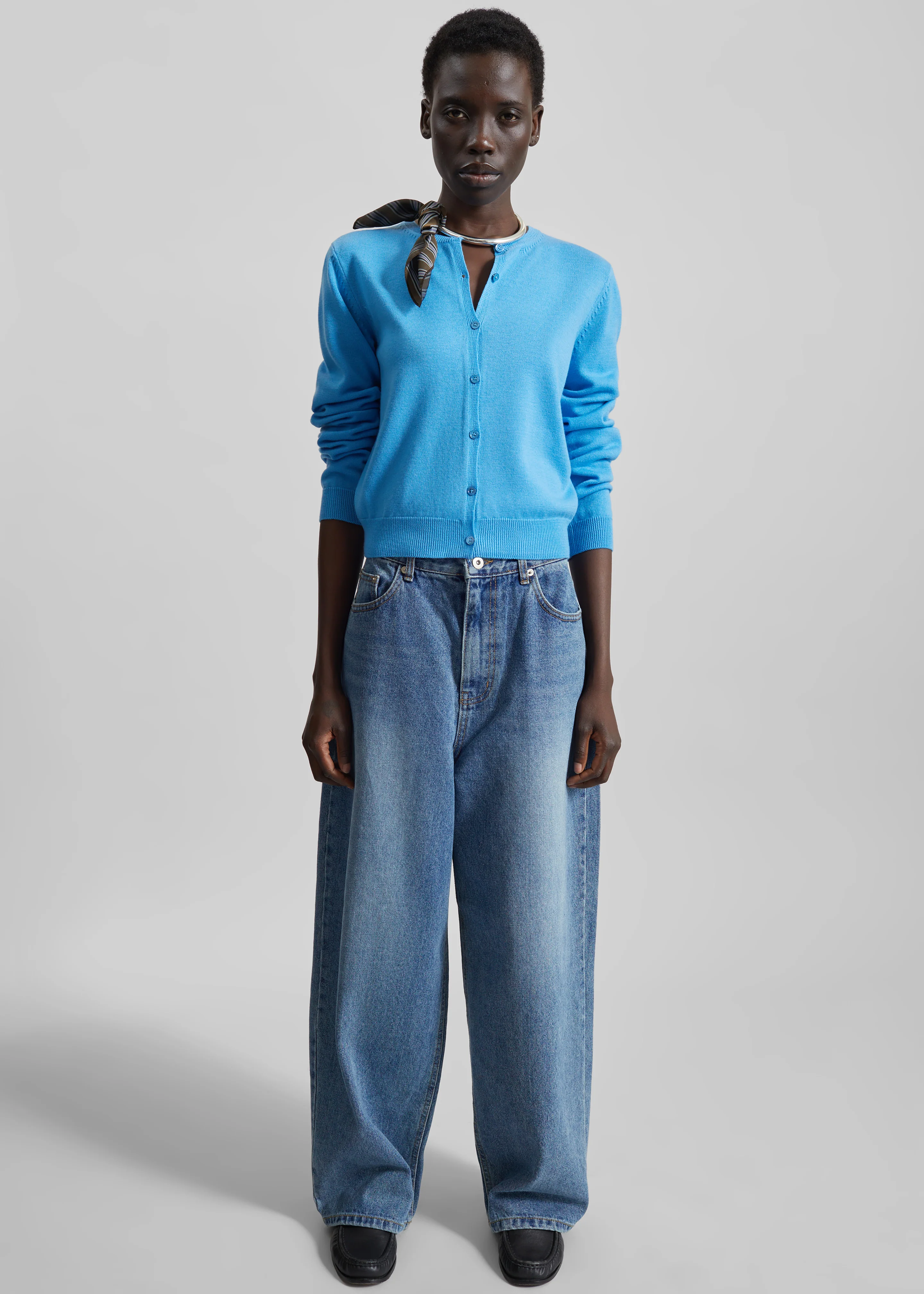 Mahim Superfine Wool Cardigan - Blue - Image 4