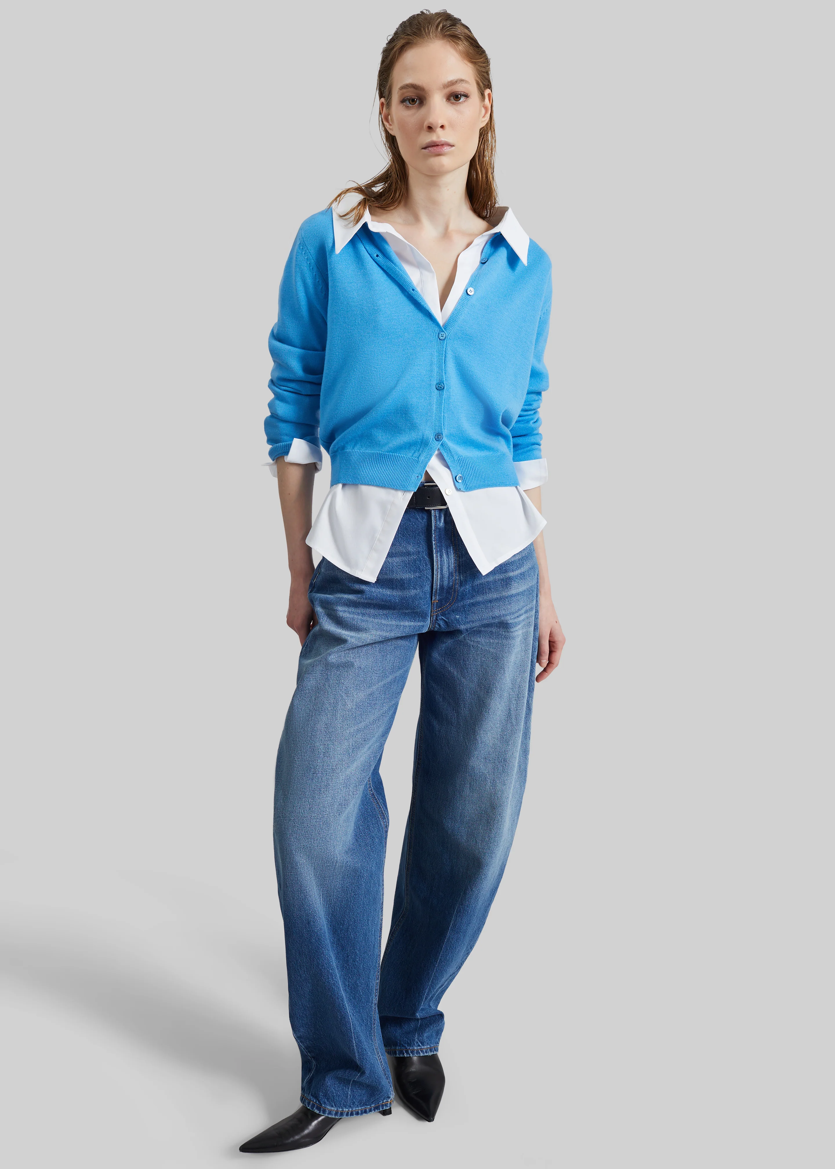 Mahim Superfine Wool Cardigan - Blue - Image 6
