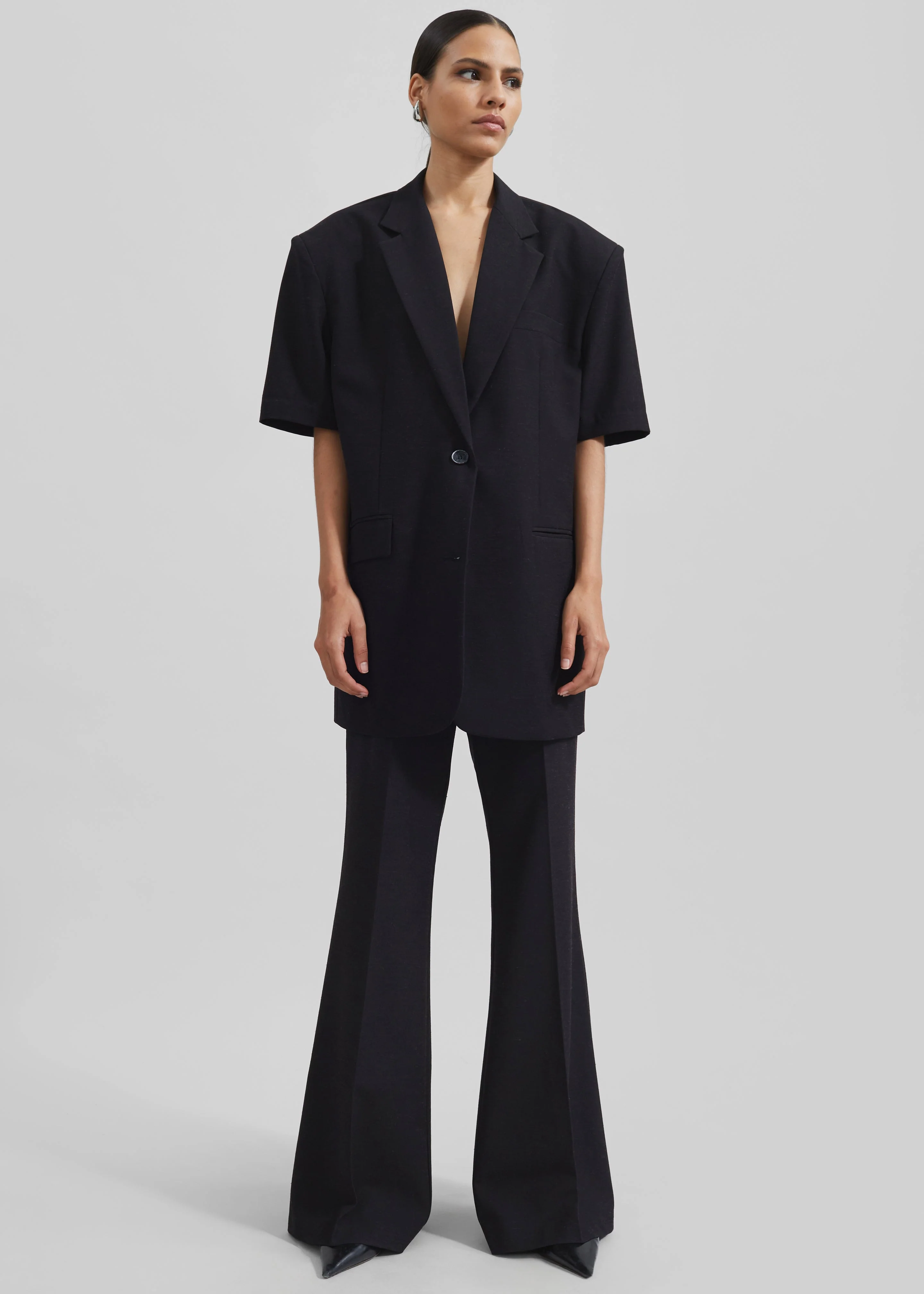Maisie Bootcut Twill Pants - Black - Image 12