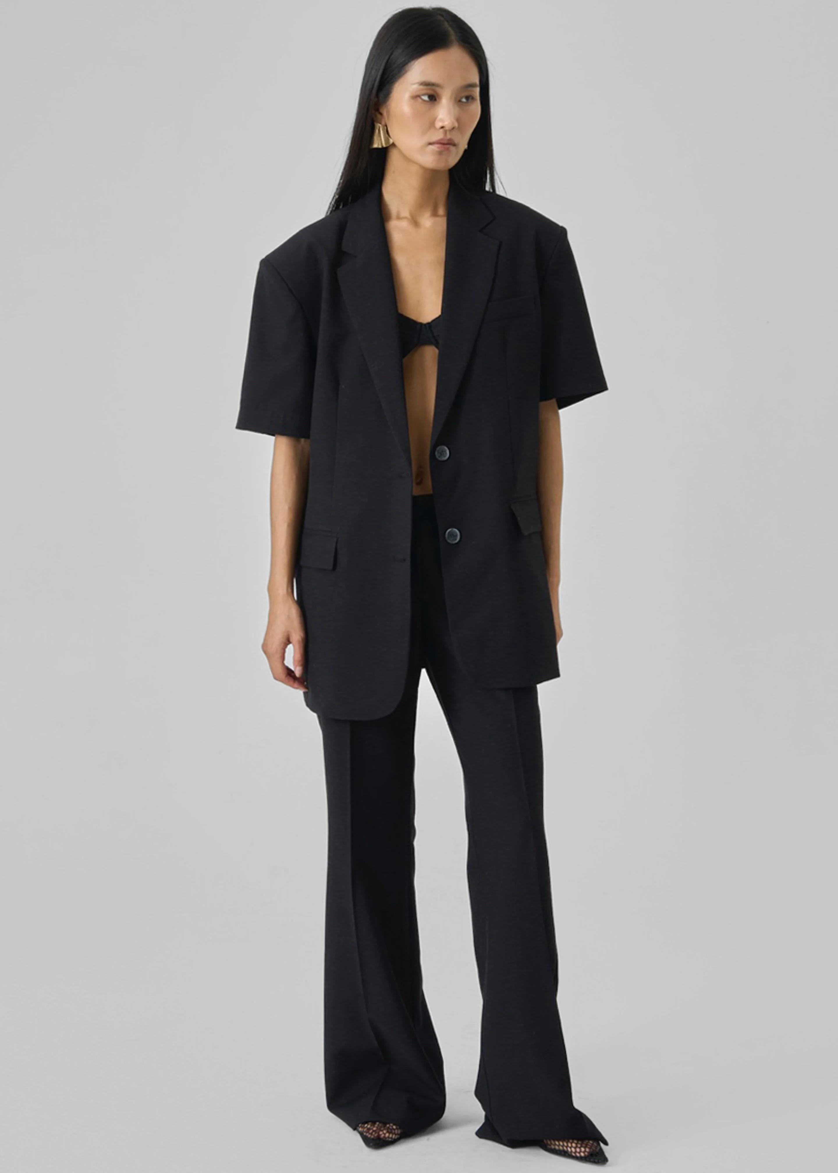 Maisie Bootcut Twill Pants - Black - Image 14