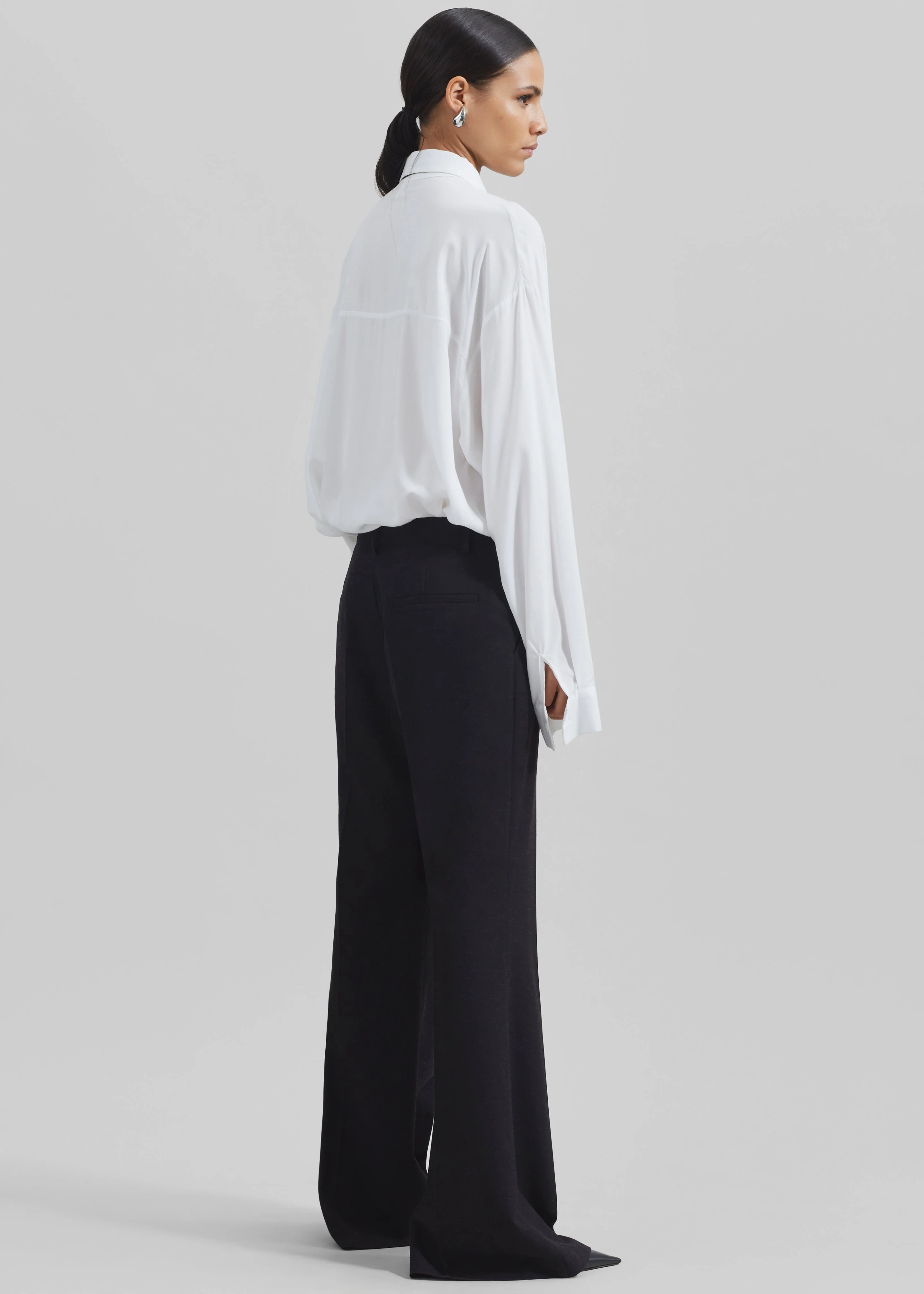 Maisie Bootcut Twill Pants - Black - Image 15