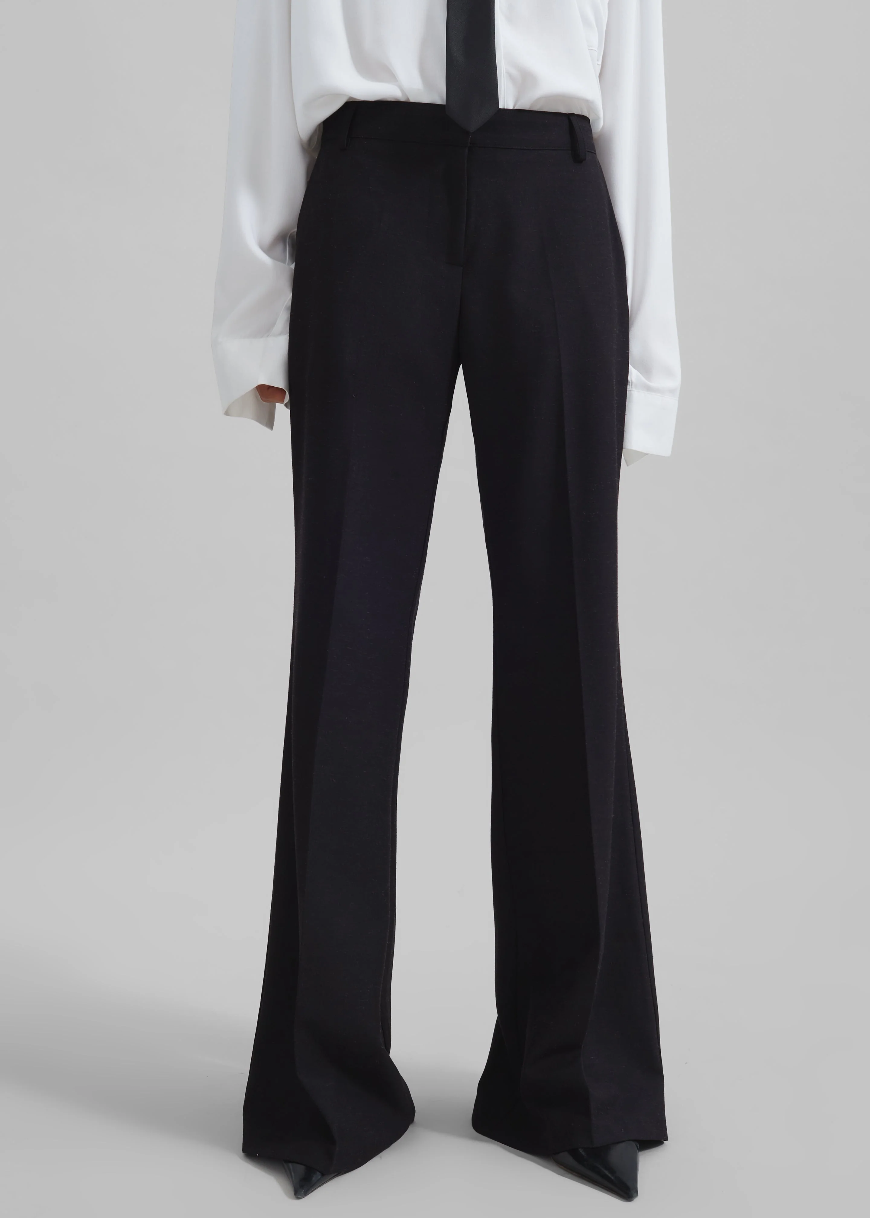 Maisie Bootcut Twill Pants - Black - Image 6