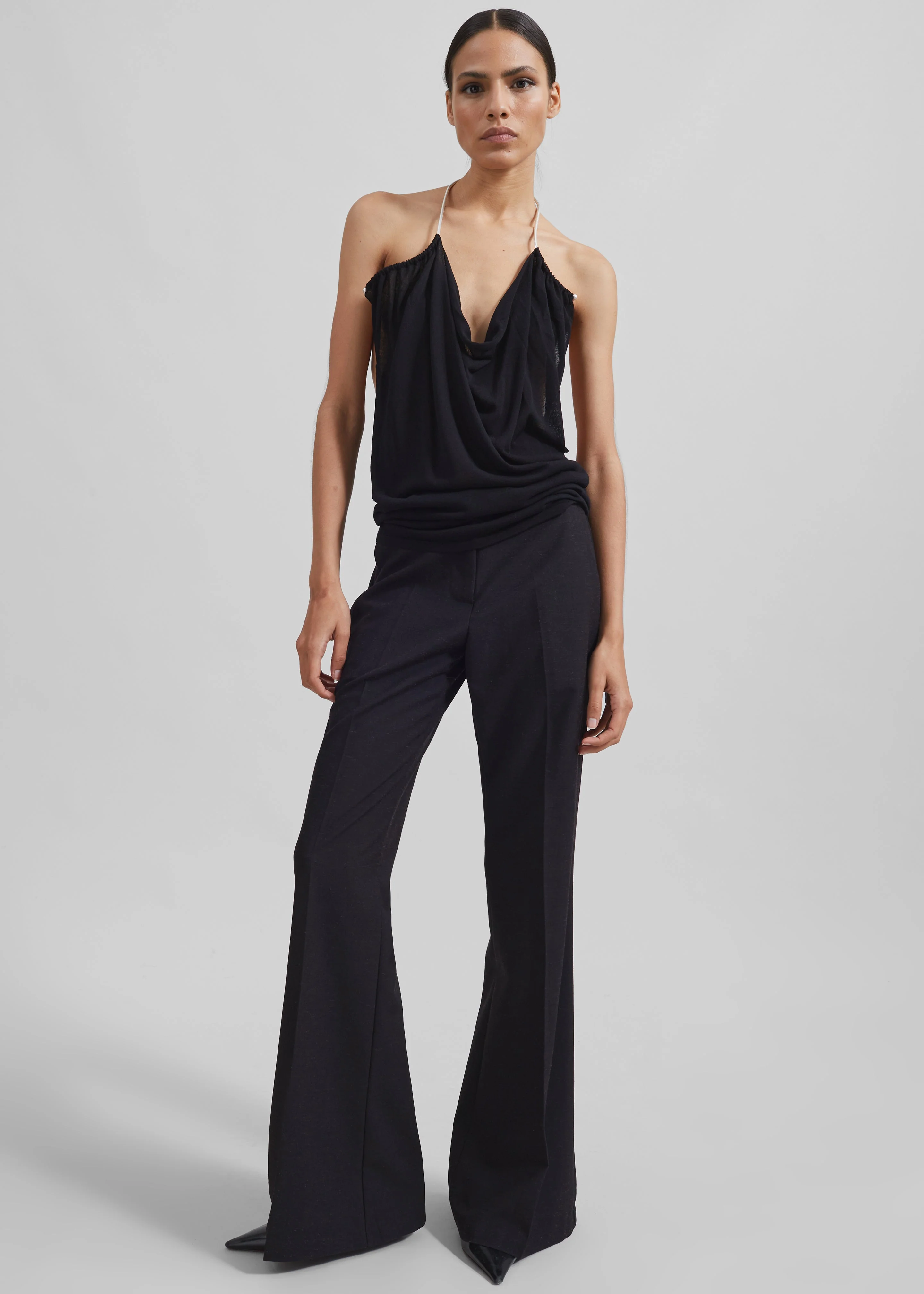 Maisie Bootcut Twill Pants - Black - Image 7